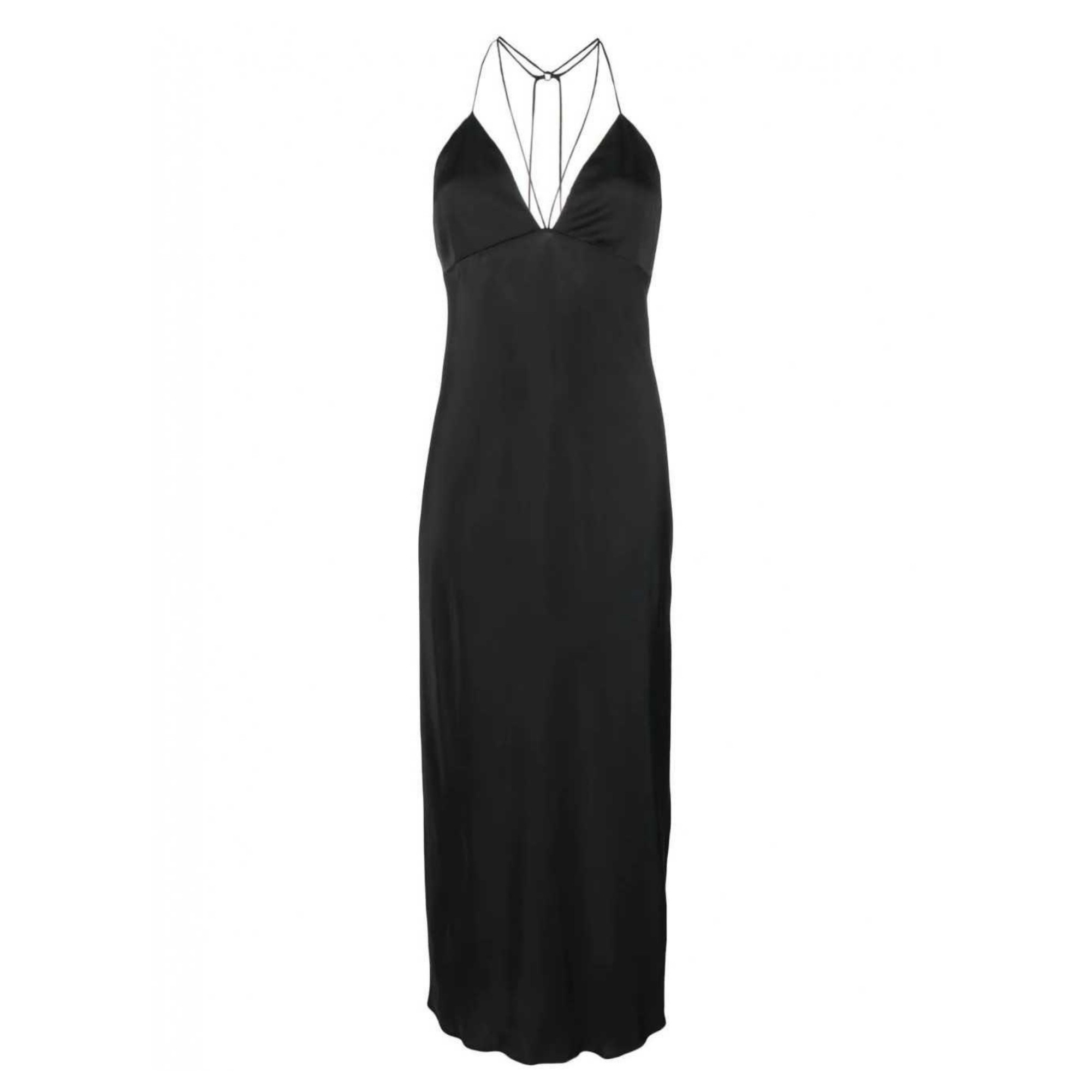 CALVIN KLEIN Midi suknelė moterims, Juoda, Slip Dresses