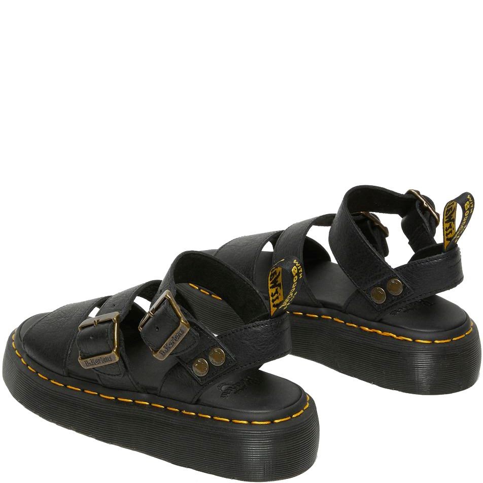 DR. MARTENS Basutės moterims, Juoda, Gryphon quad pisa sandals 4