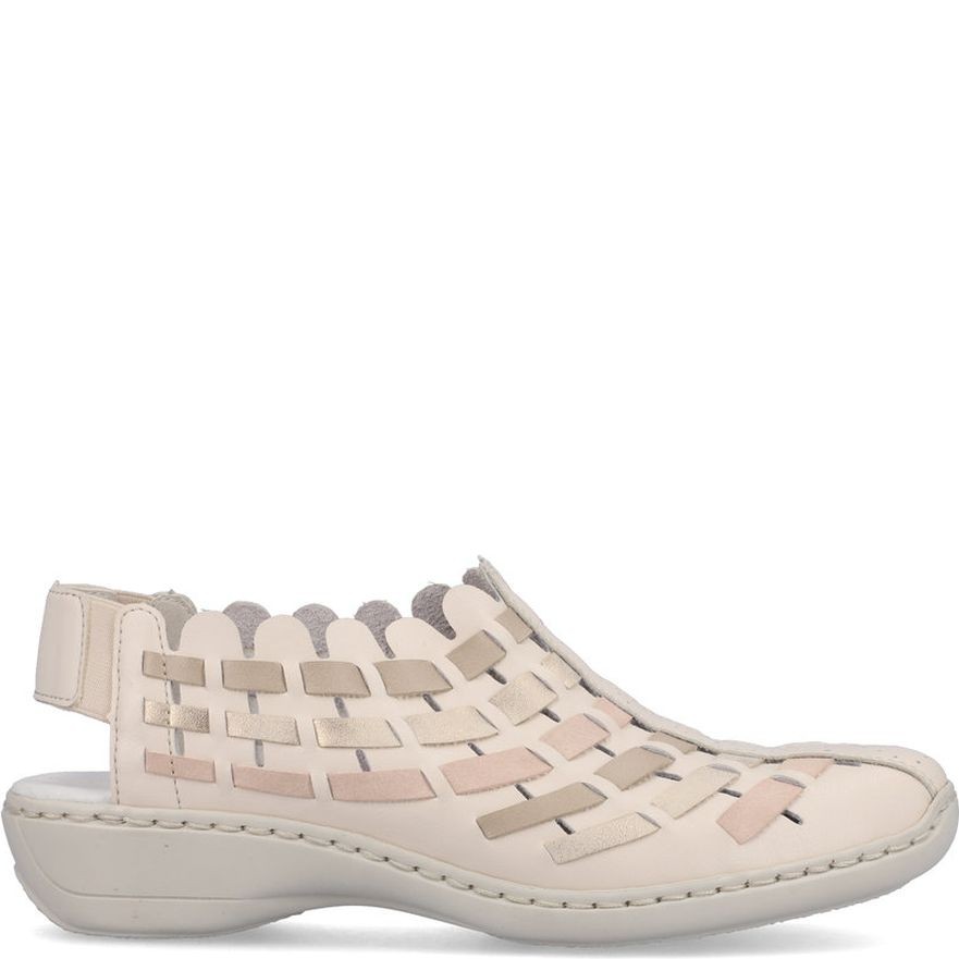 RIEKER Basutės moterims, Smėlio, SANDALS 2