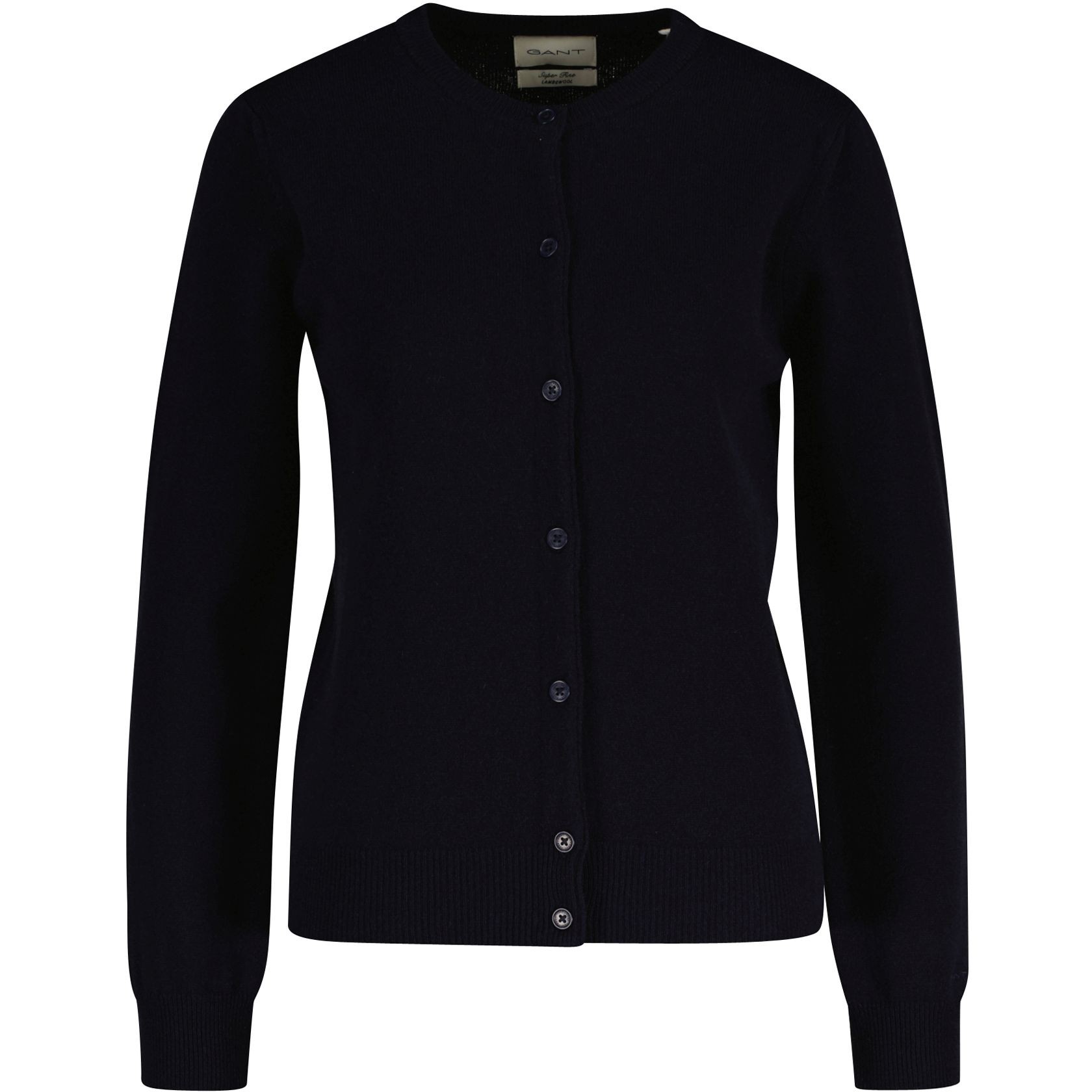 GANT Kardiganas moterims, Mėlyna, superfine lambswool cardigan 1