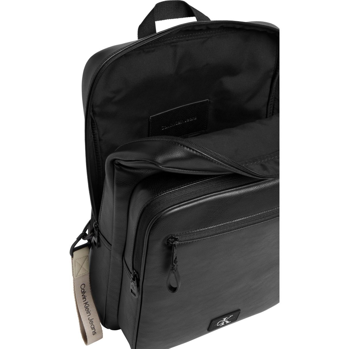 CALVIN KLEIN JEANS Kuprinė vyrams, Juoda, Tagged slim backpack 3