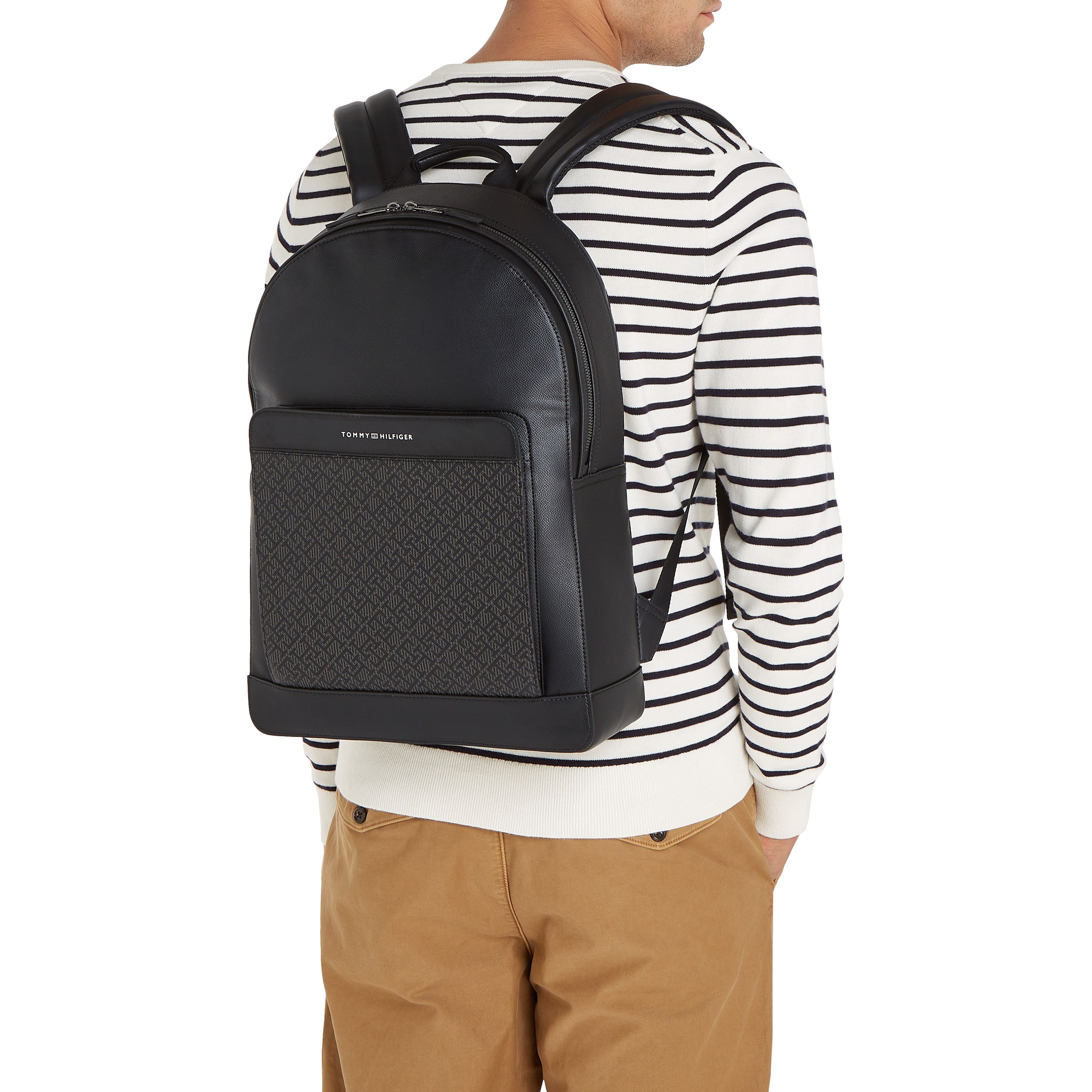 TOMMY HILFIGER Kuprinė vyrams, Juoda, Monogram backpack 4