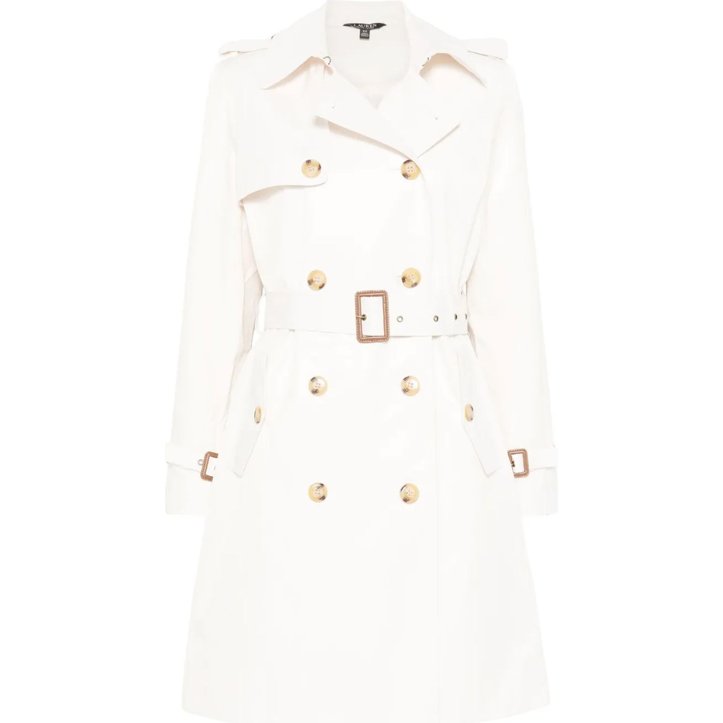 LAUREN RALPH LAUREN Paltas moterims, Smėlio, Db blt rn38" lined coat