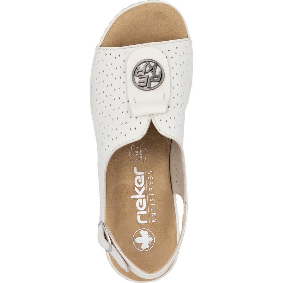 RIEKER Basutės moterims, Balta, Sandals 5