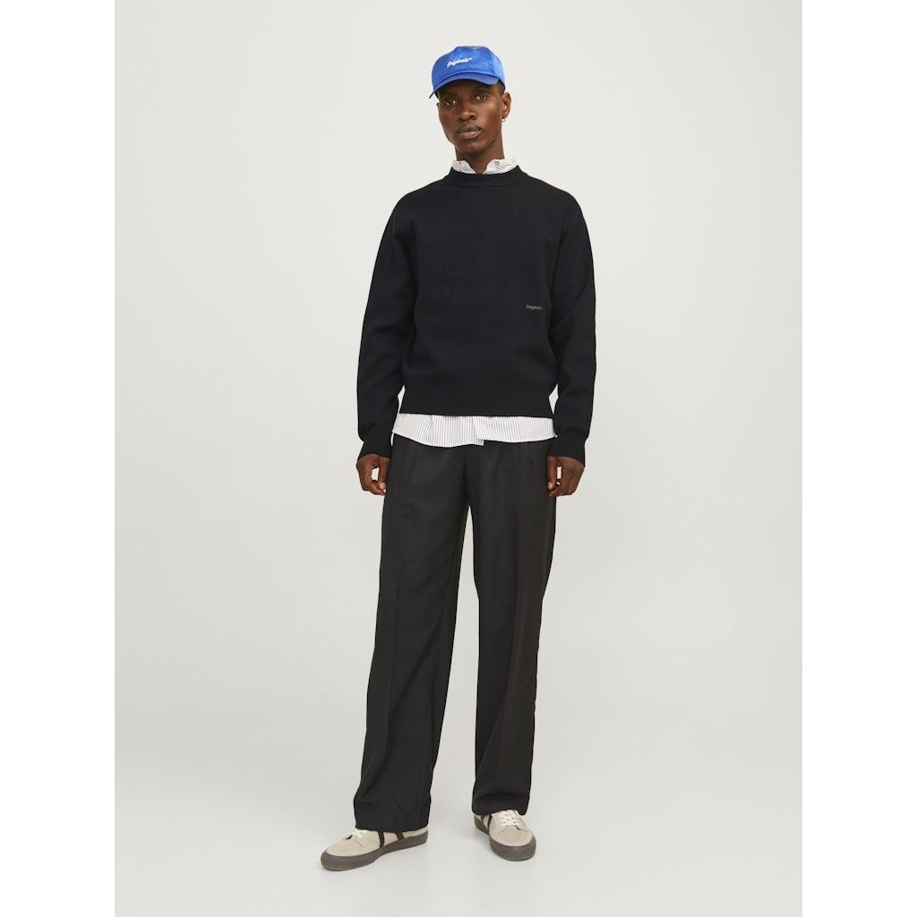 JACK & JONES Megztinis vyrams, Juoda, Vester bro knit crew neck 4