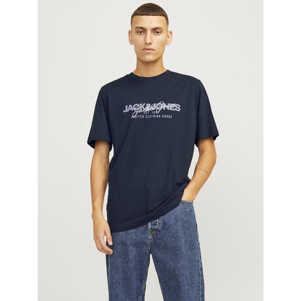 JACK & JONES Marškinėliai vyrams, Mėlyna, Alvis tee 2