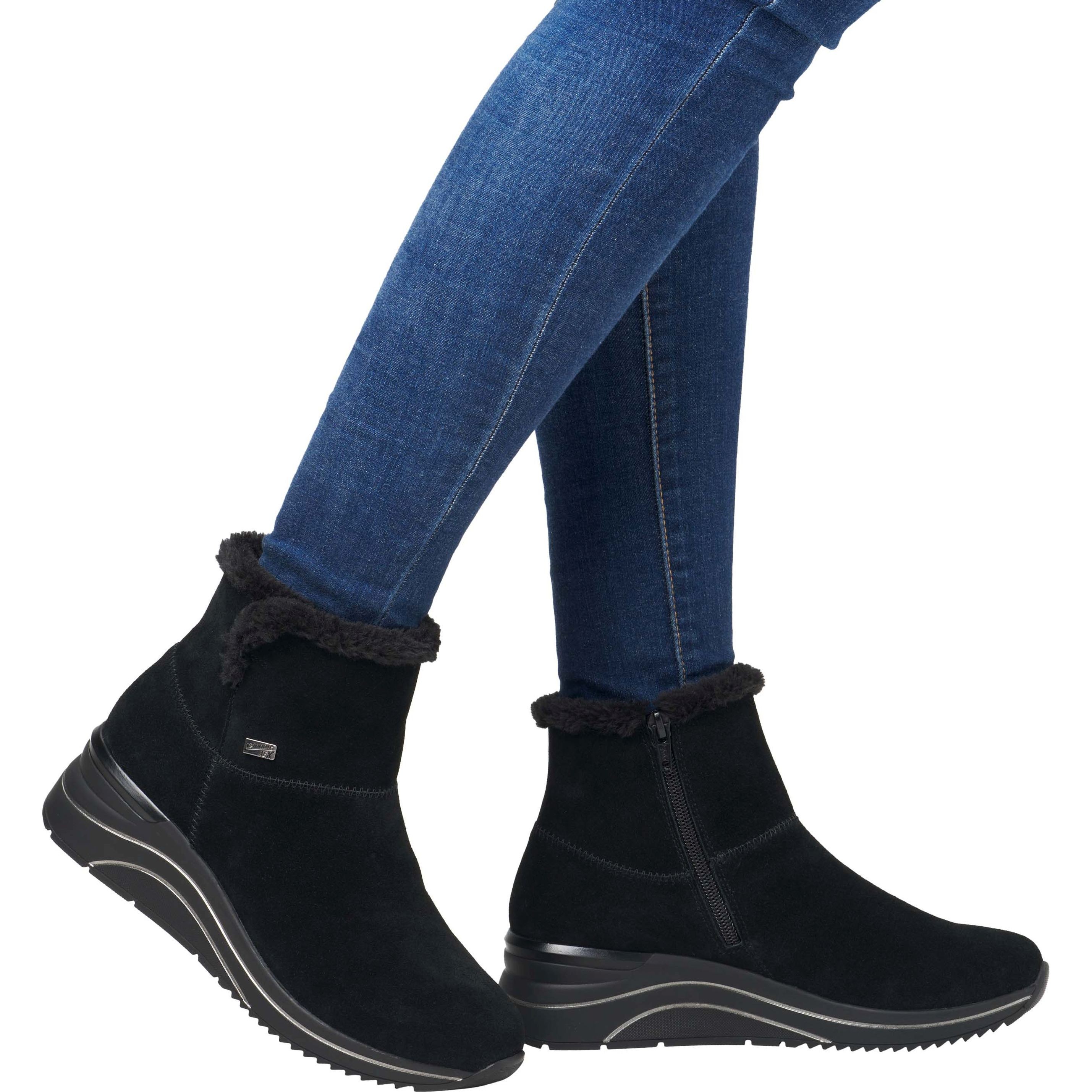 REMONTE Aulinukai moterims, Juoda, Ladies mid height boots 2