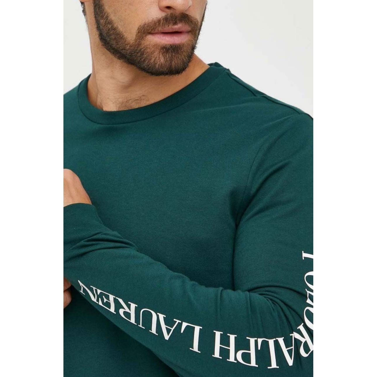 POLO RALPH LAUREN Marškinėliai ilgom. rankovėmis vyrams, Žalia, Long sleeve crew sleep top 4