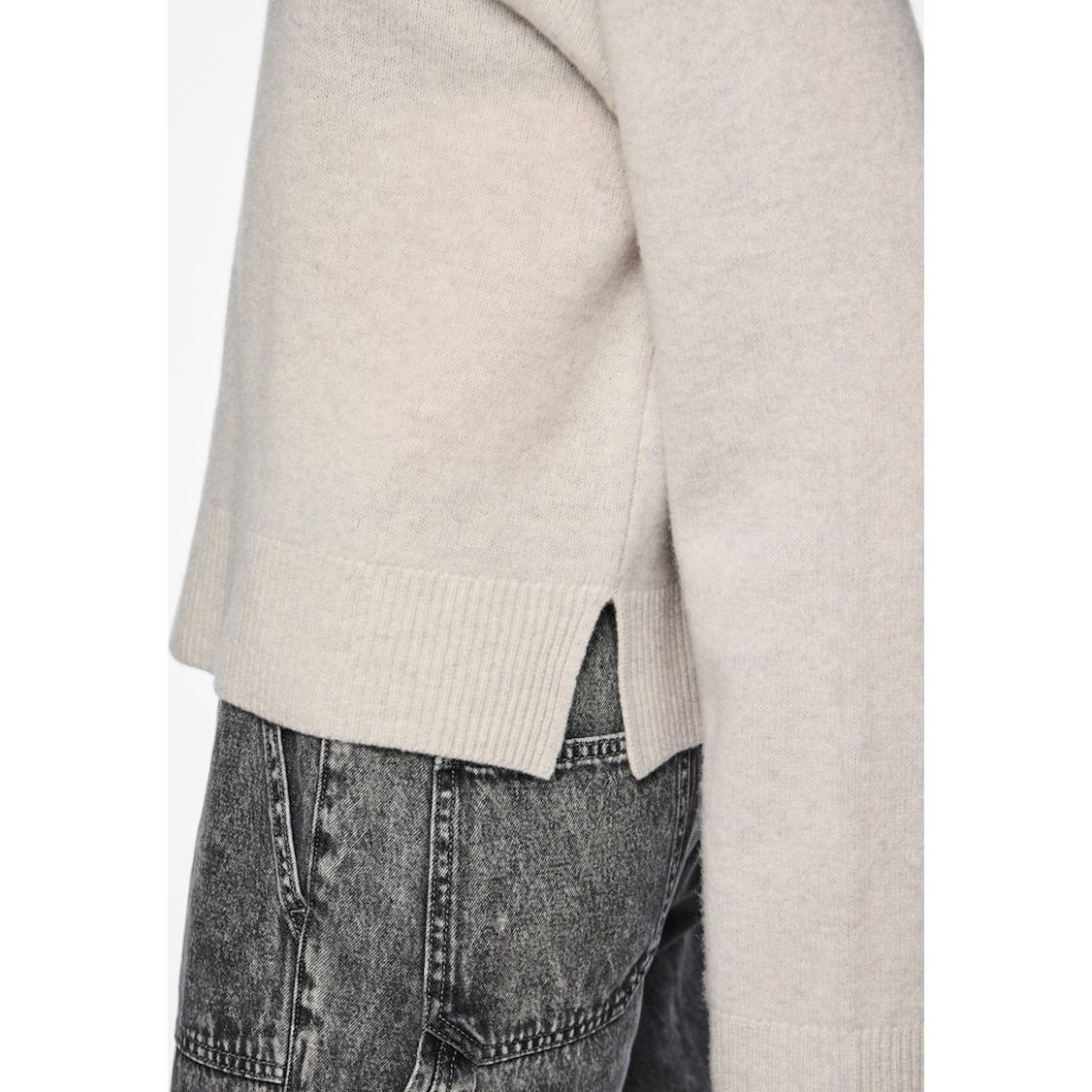 PIECES Megztinis moterims, Gray, Nalia o-neck wool knit 6