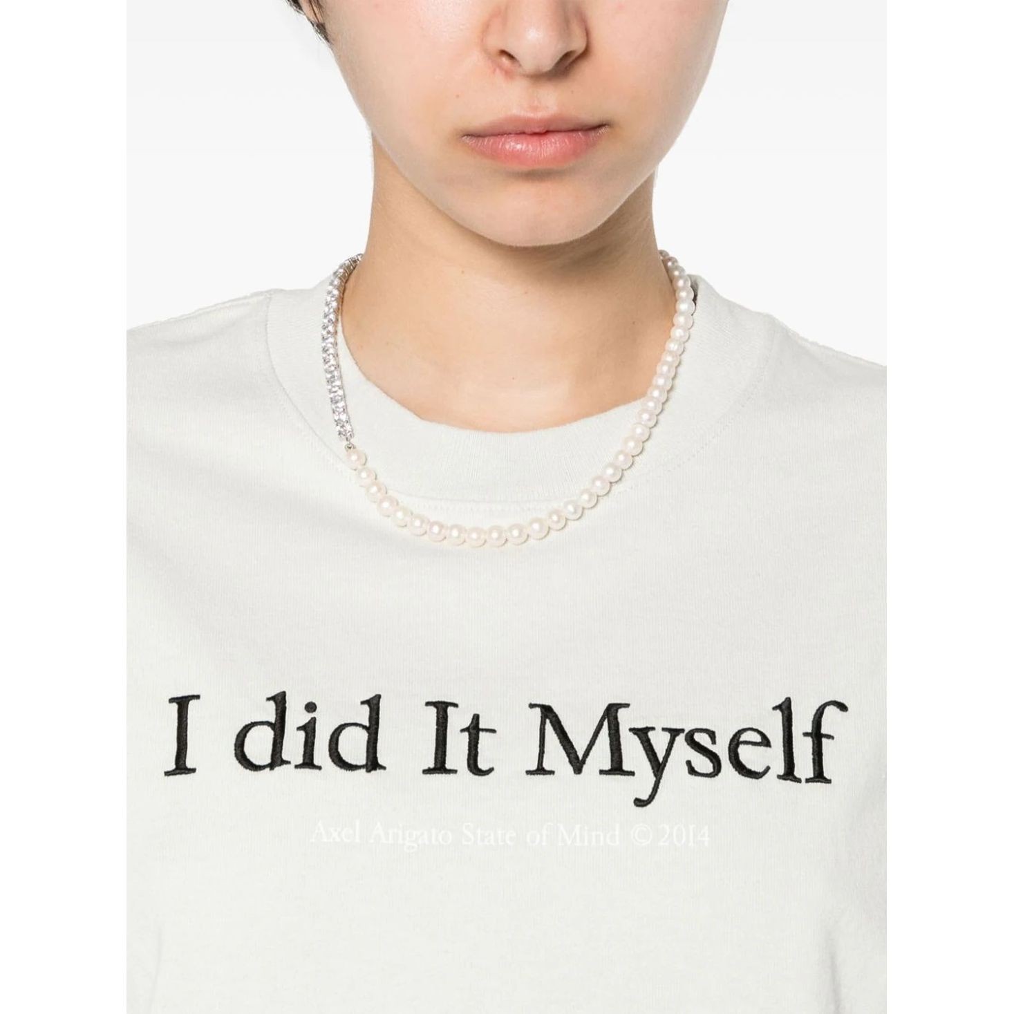 AXEL ARIGATO Marškinėliai trump. rankovėmis moterims, glue, I did it myself t shirt 4