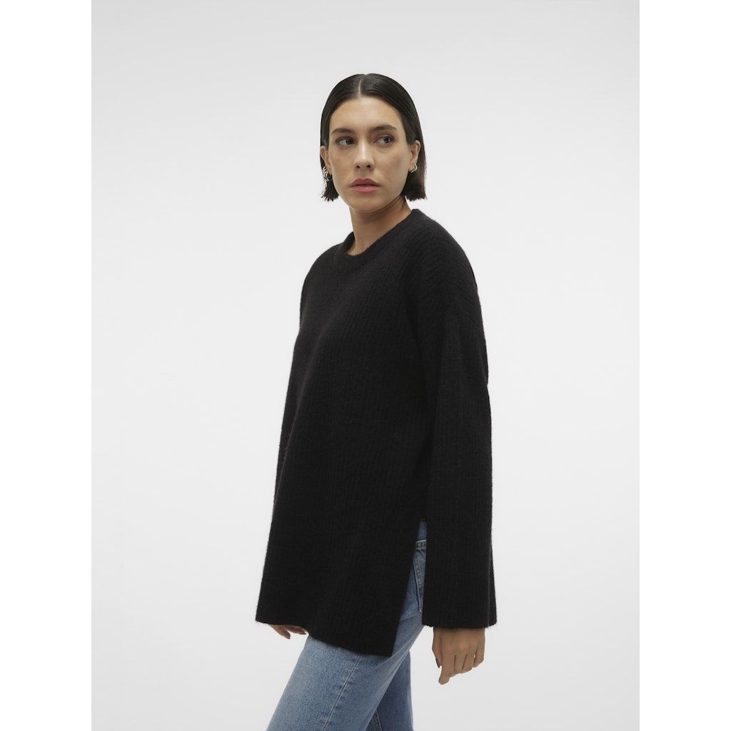 VERO MODA Megztinis moterims, Juoda, Palma long pullover 6