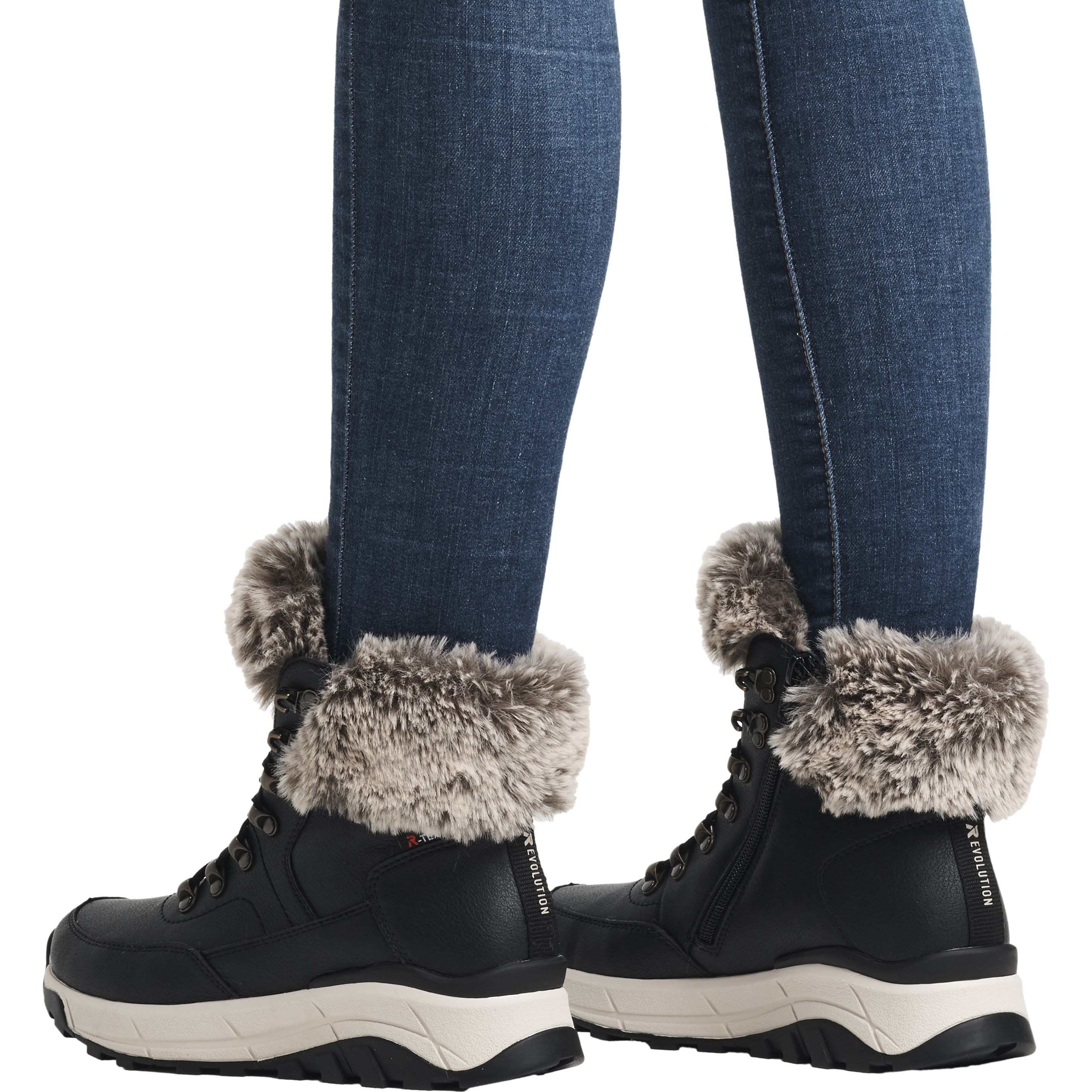 RIEKER EVOLUTION Aulinukai moterims, Juoda, BOOTIES 11