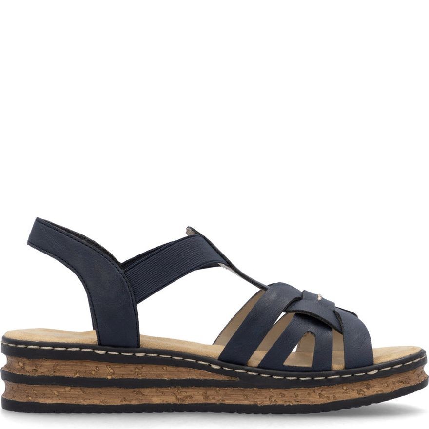 RIEKER Basutės moterims, Mėlyna, Sandals 3