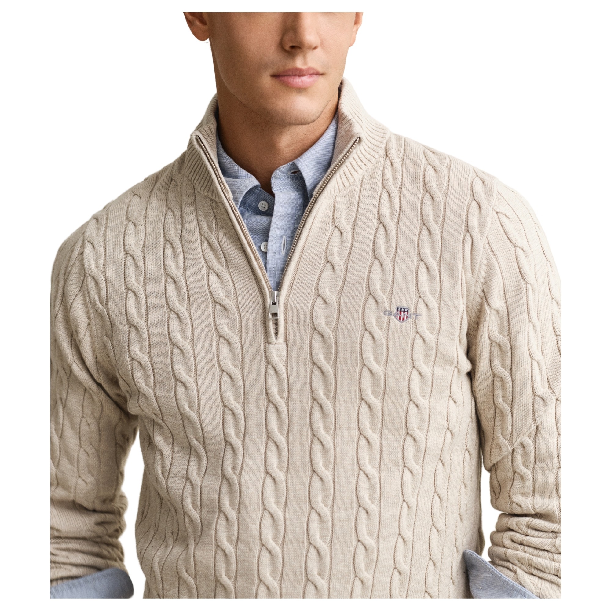 GANT Megztinis vyrams, Smėlio, 8050603-198 Sweater 3