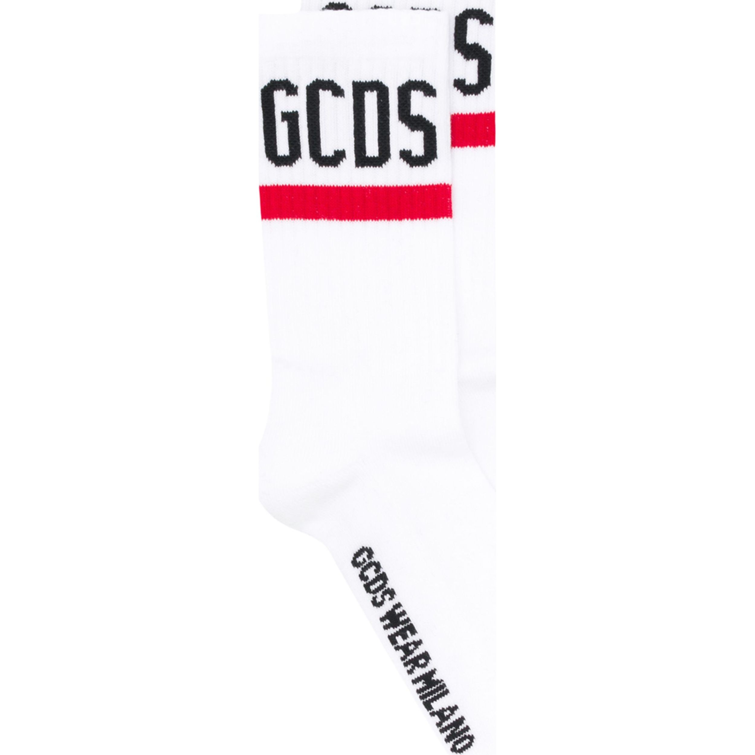GCDS Kojinės vyrams, Balta, Logo socks 1
