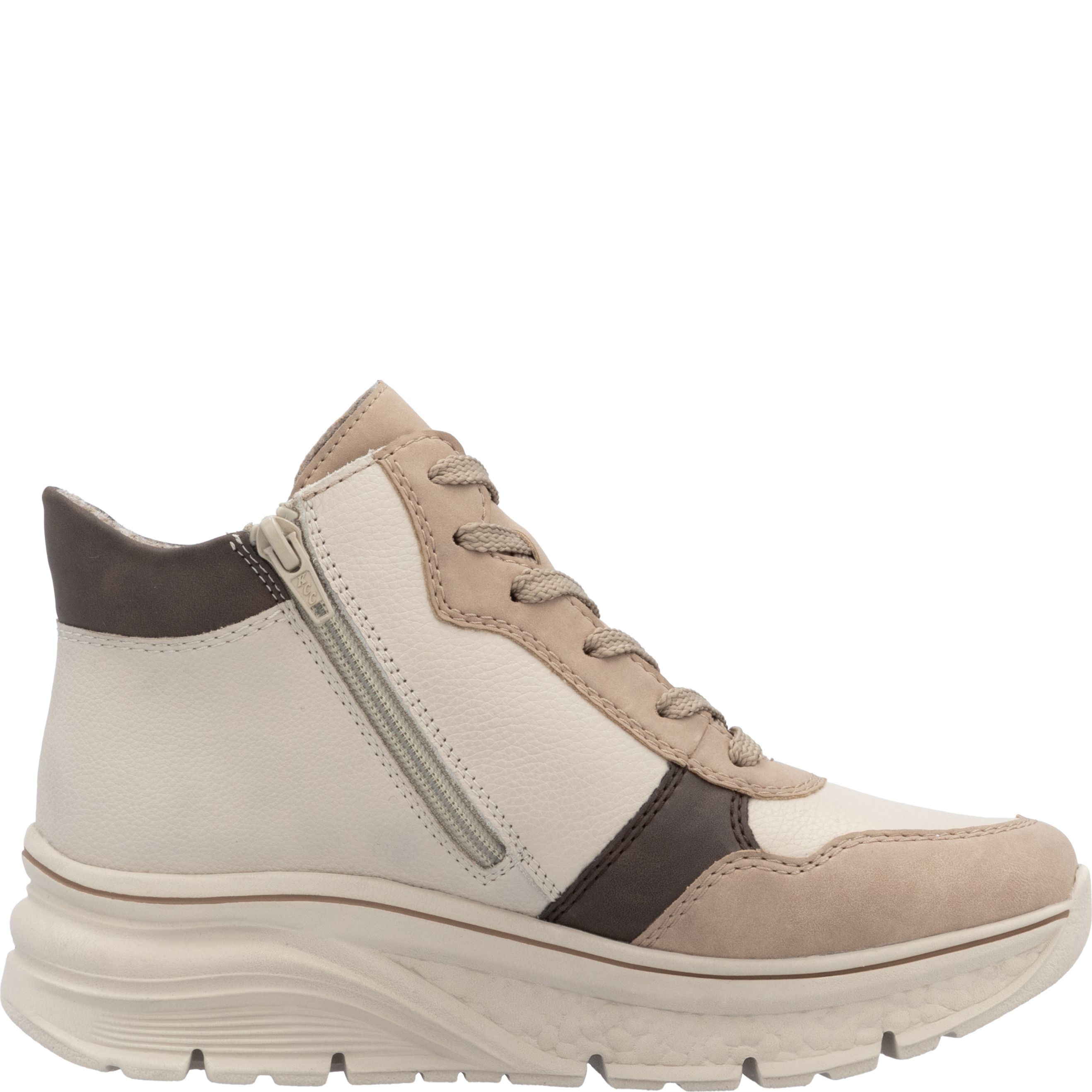 RIEKER Aulinukai moterims, Smėlio, Ladies mid height boots 5