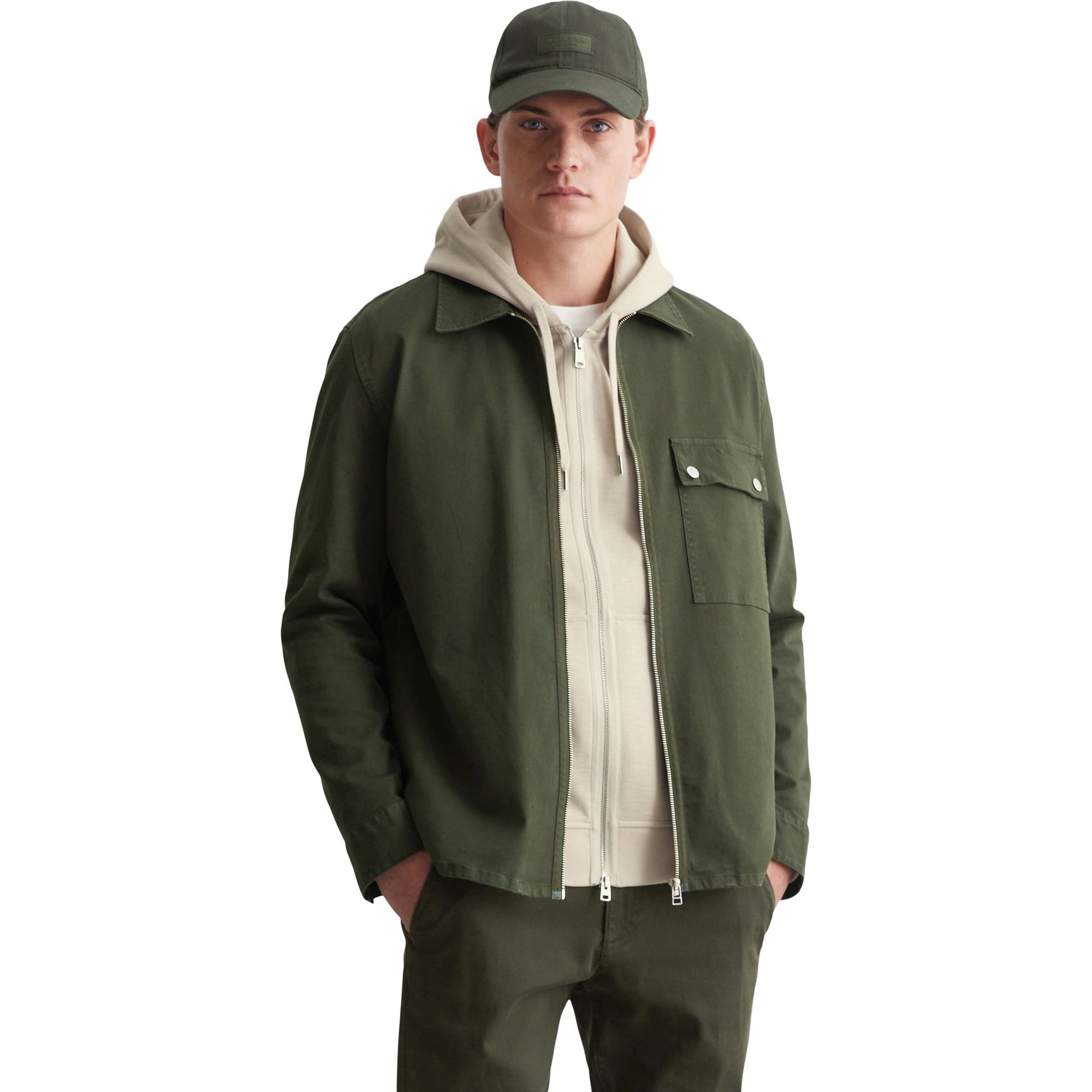 MARC O'POLO Marškiniai ilgomis rankovėmis vyrams, Žalia, Shirts lon 520010874150 2