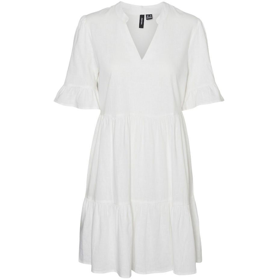 VERO MODA Mini suknelė moterims, Balta, Vmlinn mini dress