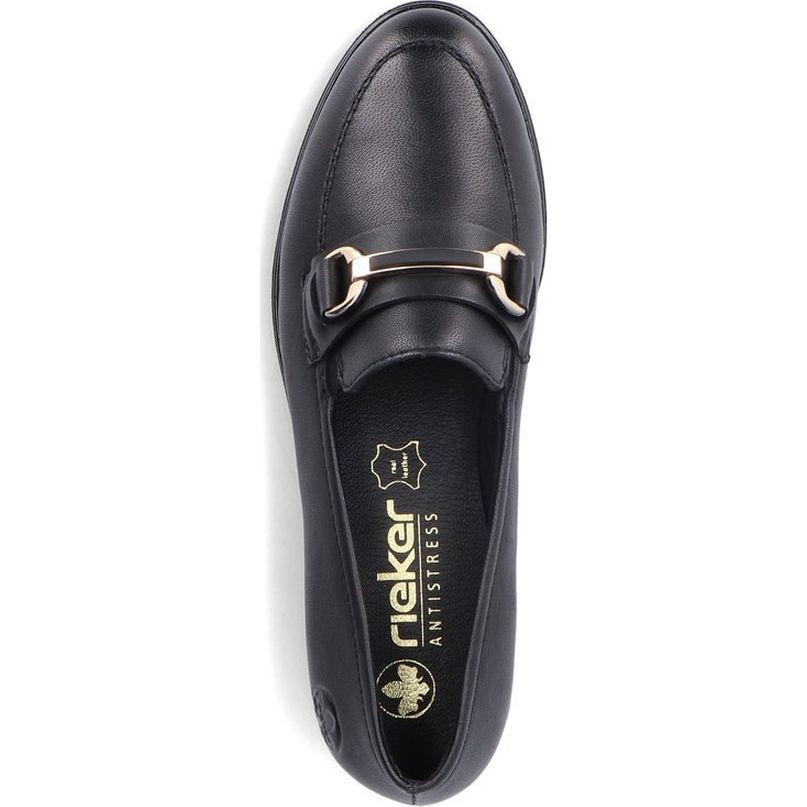 RIEKER Loaferiai moterims, Juoda, Ladies shoes 5