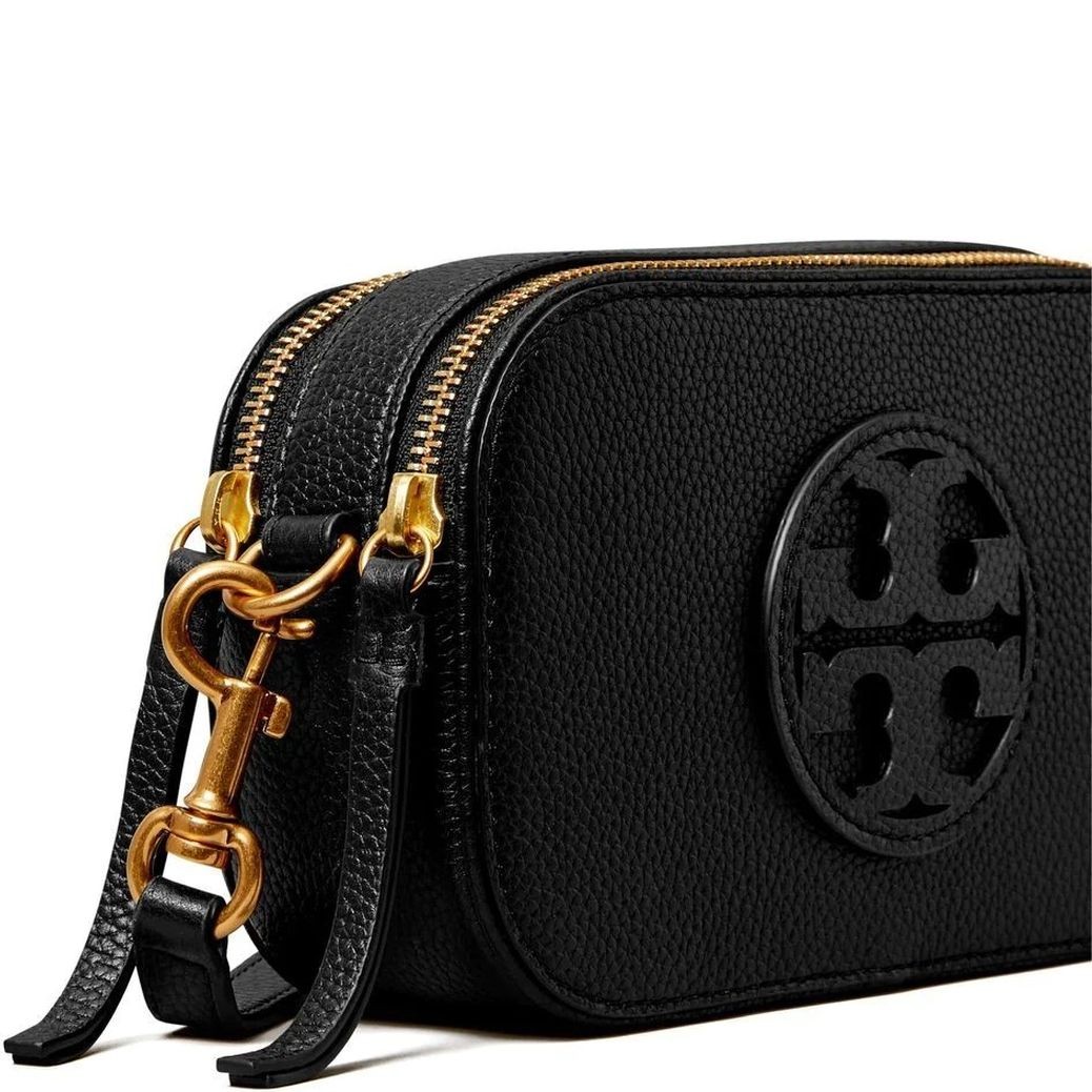 TORY BURCH Rankinė per petį moterims, Juoda, Miller mini crossbody bag 3