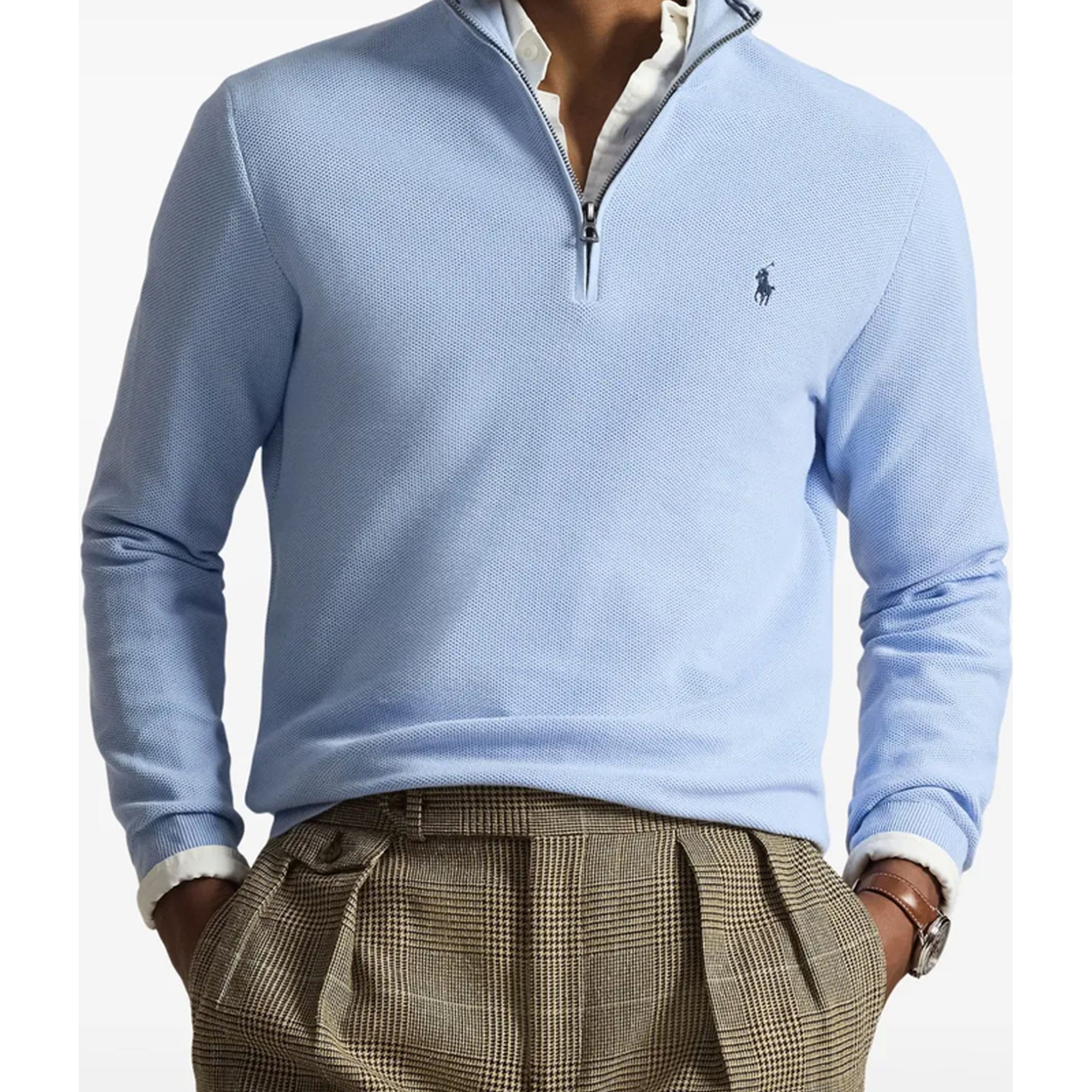 POLO RALPH LAUREN Megztinis vyrams, Mėlyna, Ls hz-long sleeve-pullover 2