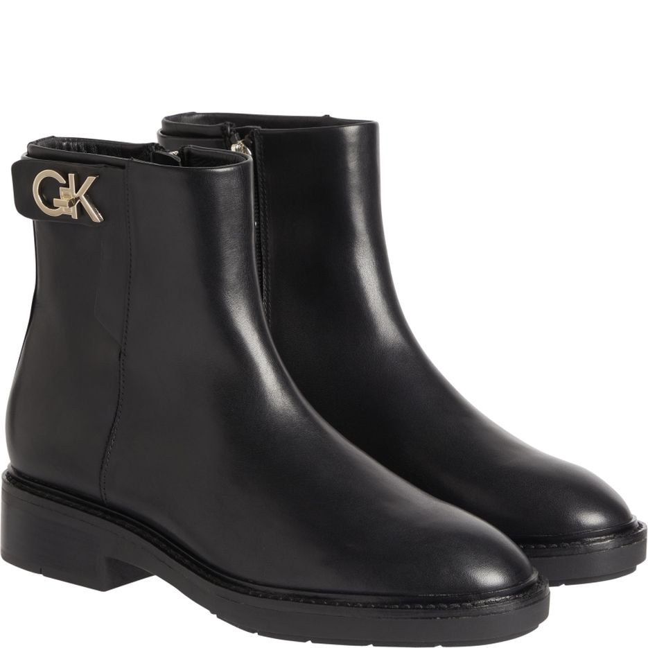 CALVIN KLEIN Aulinukai moterims, Juoda, RUBBER SOLE ANKLE BOOT WHW-LTH 1