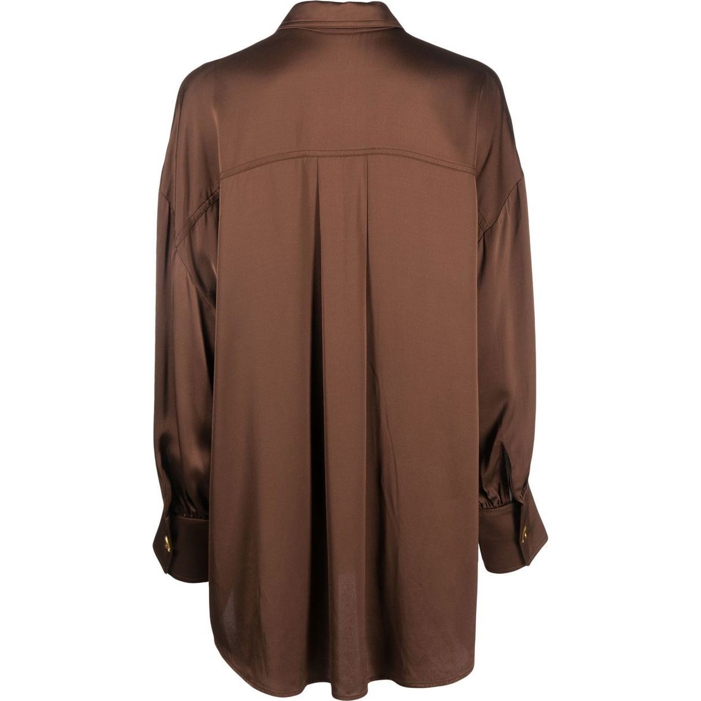 AERON Marškiniai ilgomis rankovėmis moterims, Ruda, Oversized pyjama shirt 2