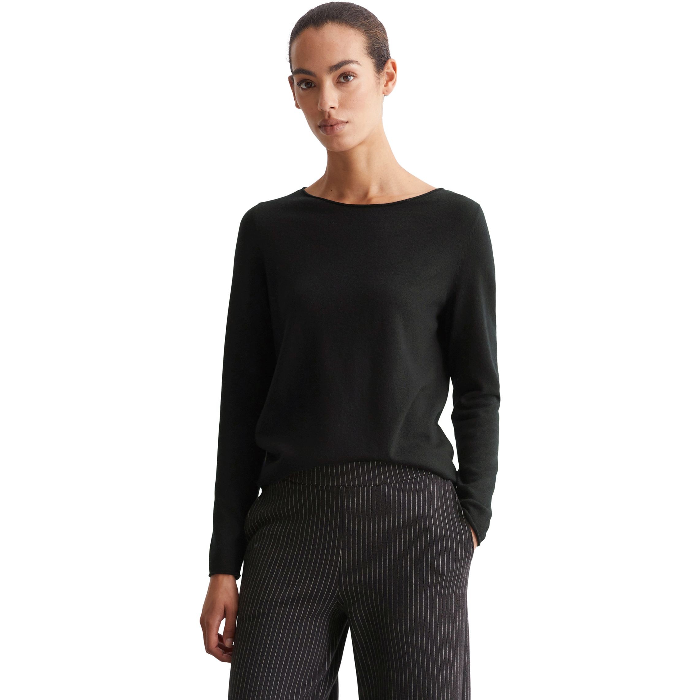 MARC O'POLO Megztinis moterims, Juoda, Sweater M09511860479 2