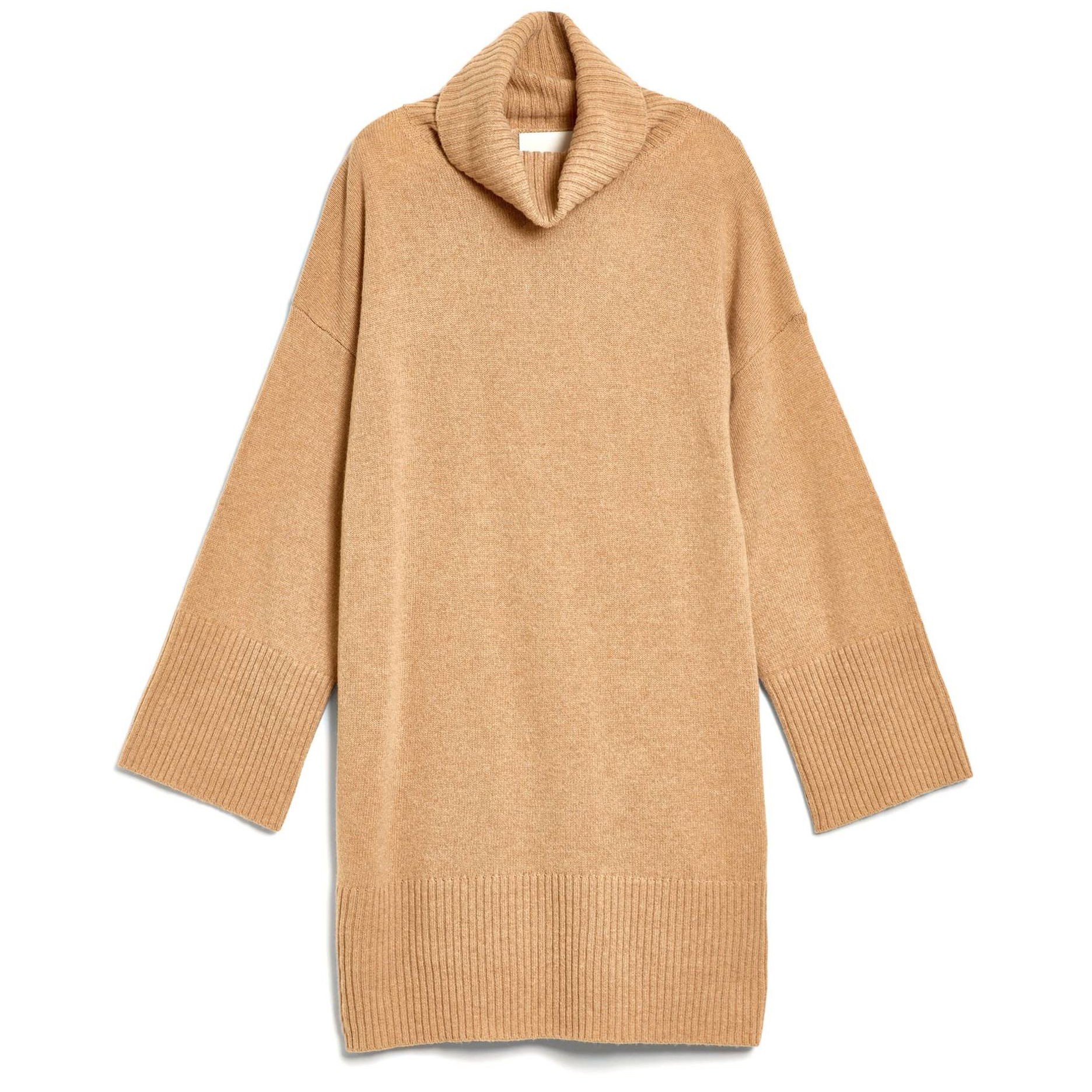 GANT Midi suknelė moterims, Žalia, LOUNGE ROLLNECK DRESS 1