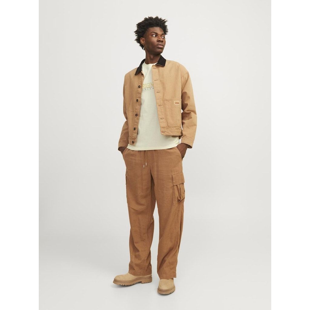 JACK & JONES Marškinėliai vyrams, Geltona, JORSTAR TEE SS CREW 4