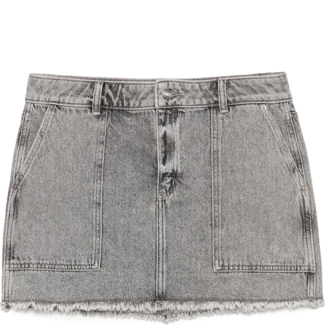 MICHAEL KORS Mini sijonas moterims, Sidabrinė, Frayd dnm micro mini skrt