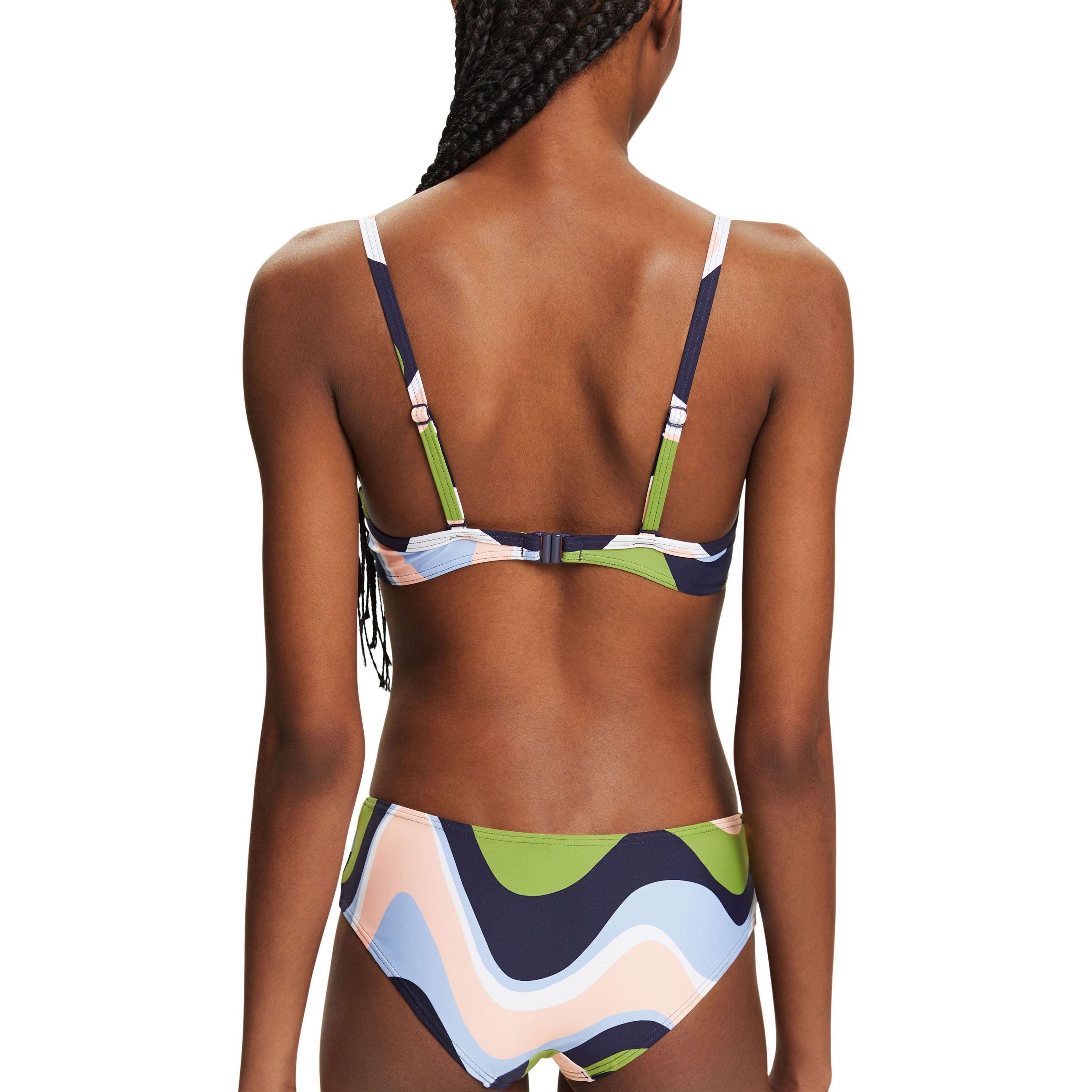 ESPRIT Viršutinė kostiumėlio dalis moterims, Mėlyna, Wave beach Bikini top 3