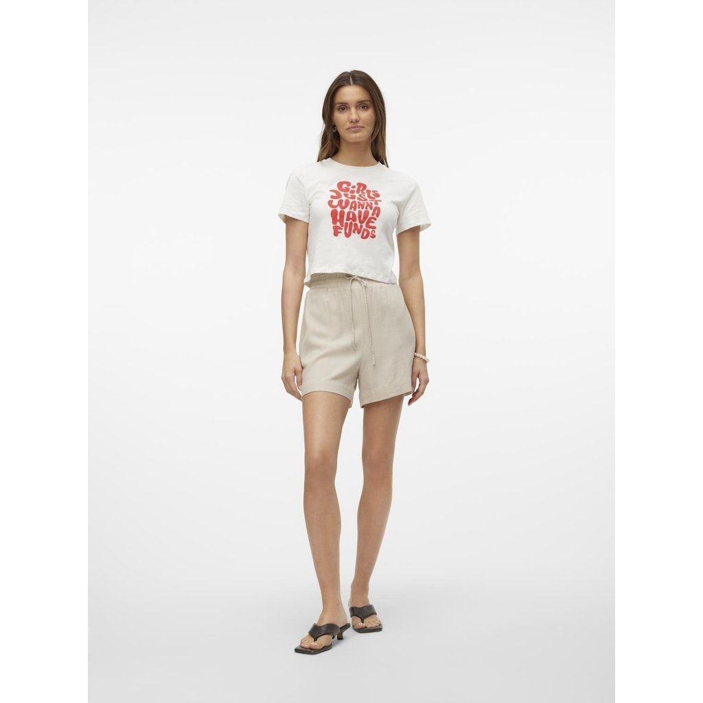 VERO MODA Šortai moterims, Sidabrinė, VMMYMILO HW PAPERBAG 2