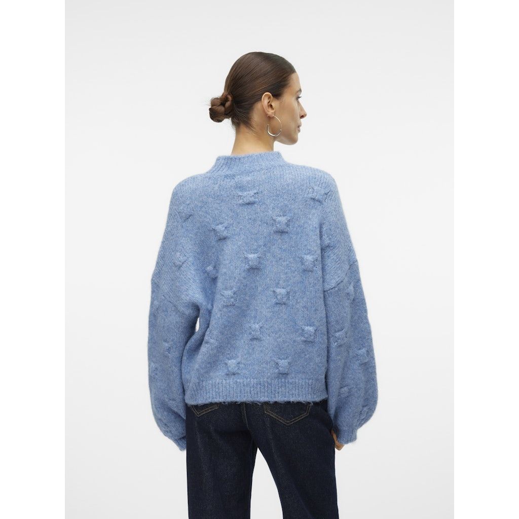 VERO MODA Megztinis su kaklu moterims, Mėlyna, Gail highneck pullover 3