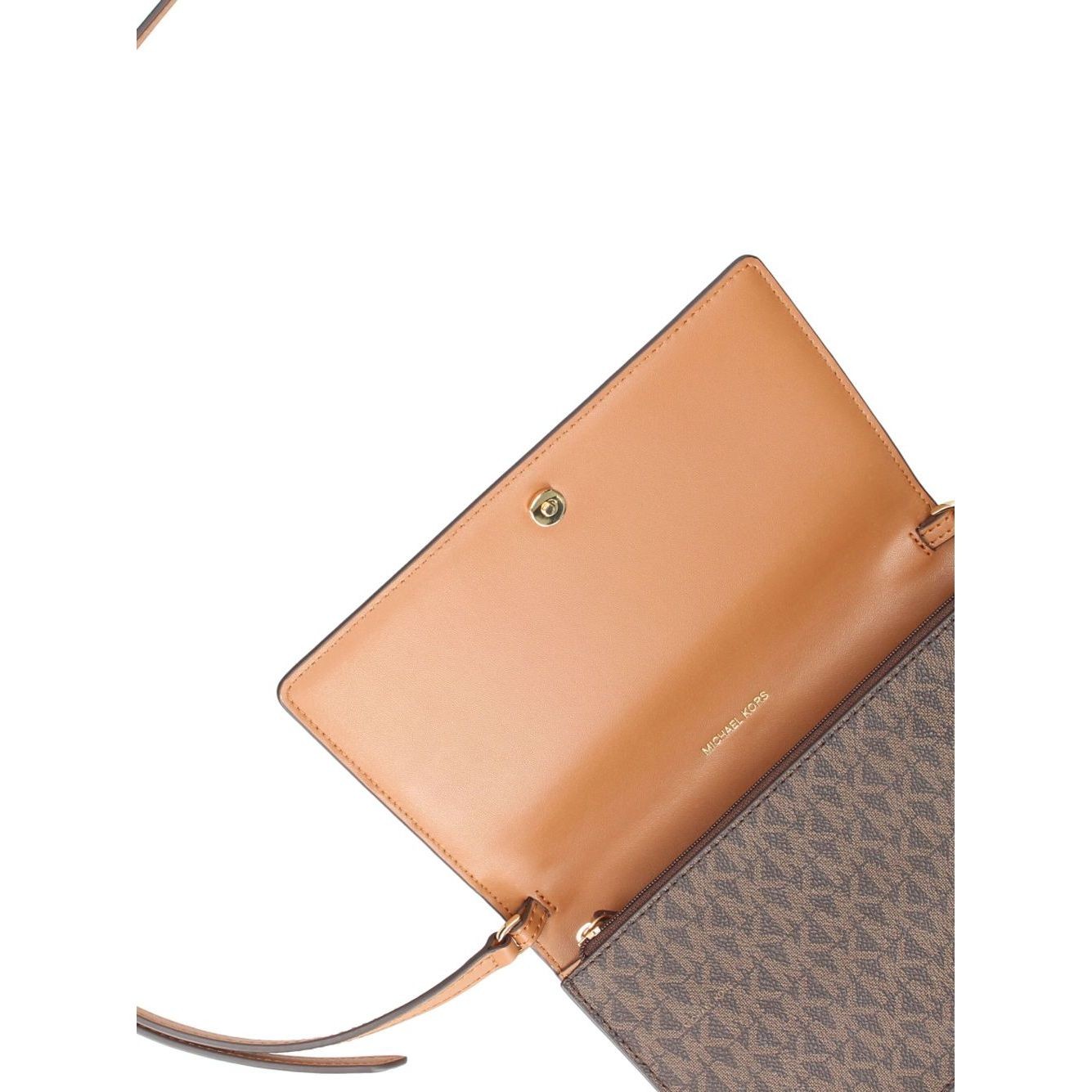 MICHAEL KORS Rankinė per petį moterims, Ruda, Monogram-logo crossbody bag 5