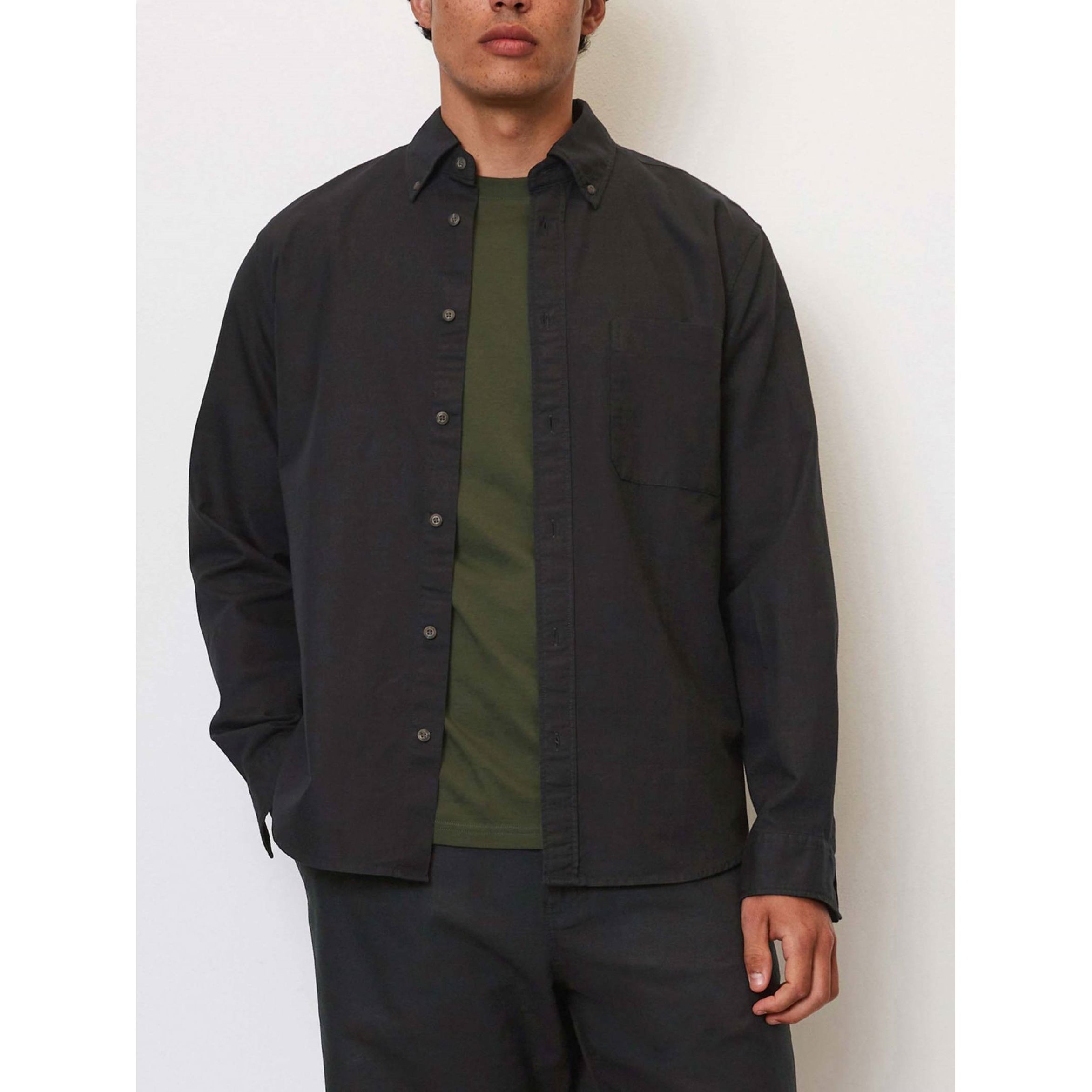 MARC O'POLO Marškiniai vyrams, Juoda 2