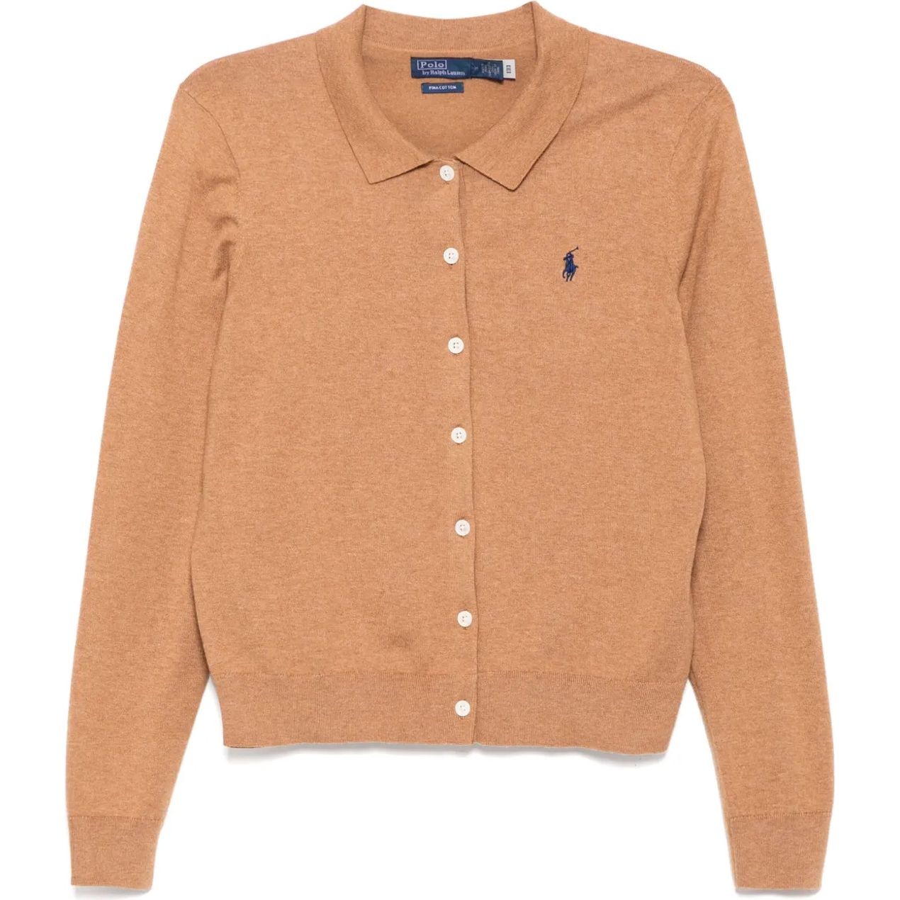 POLO RALPH LAUREN Kardiganas moterims, Ruda, Long sleeve-cardigan