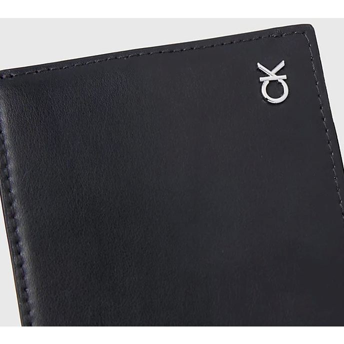 CALVIN KLEIN Piniginė vyrams, Juoda, Trifold 10cc w/coin wallets 4