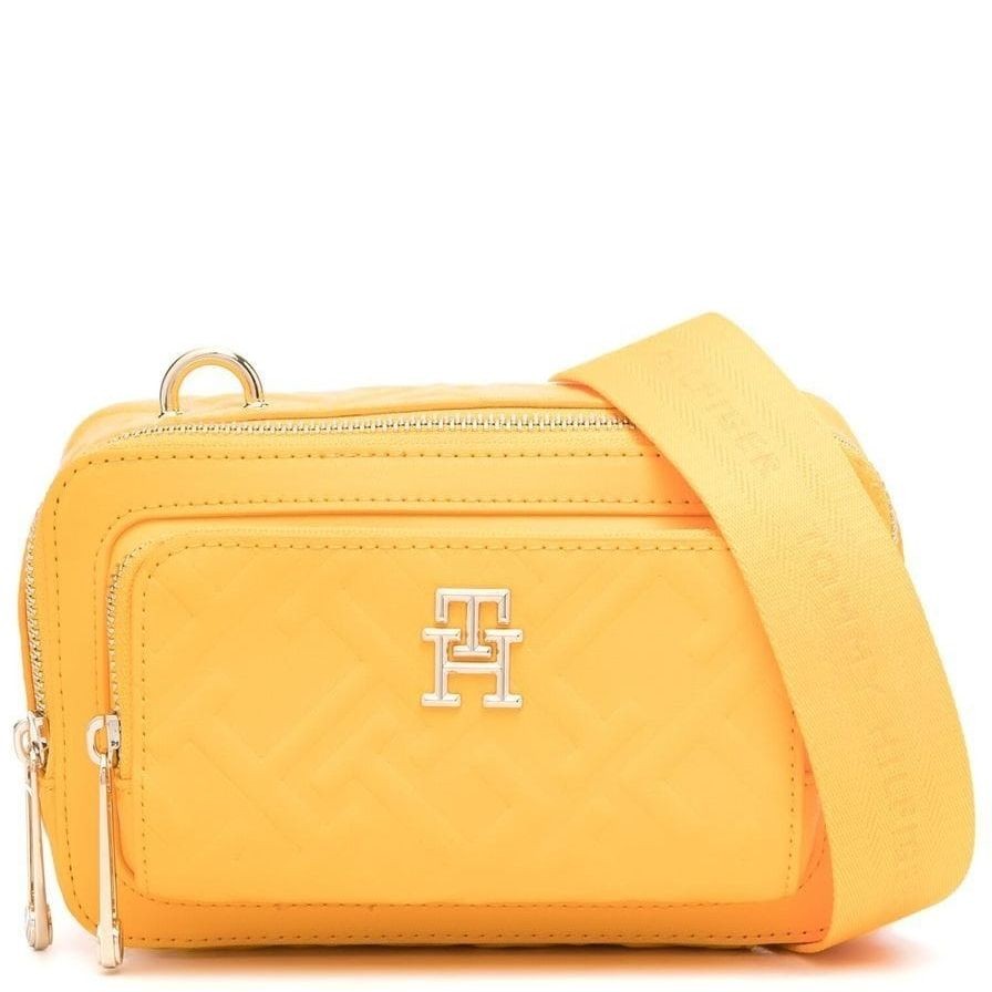 TOMMY HILFIGER Rankinė per petį moterims, Geltona, ICONIC CAMERA BAG MONO 1