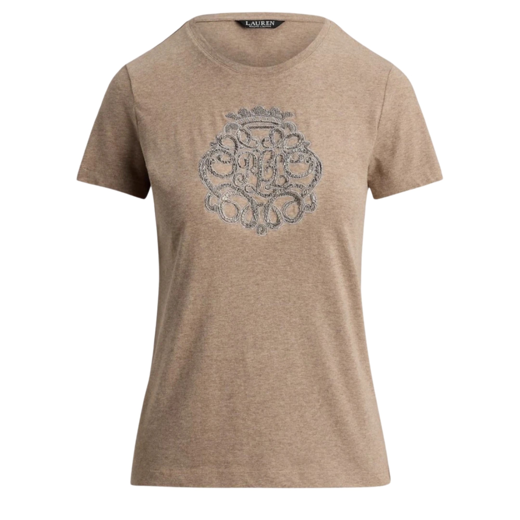 LAUREN RALPH LAUREN Marškinėliai trump. rankovėmis moterims, Smėlio, Katlin short sleeve t shirt 1