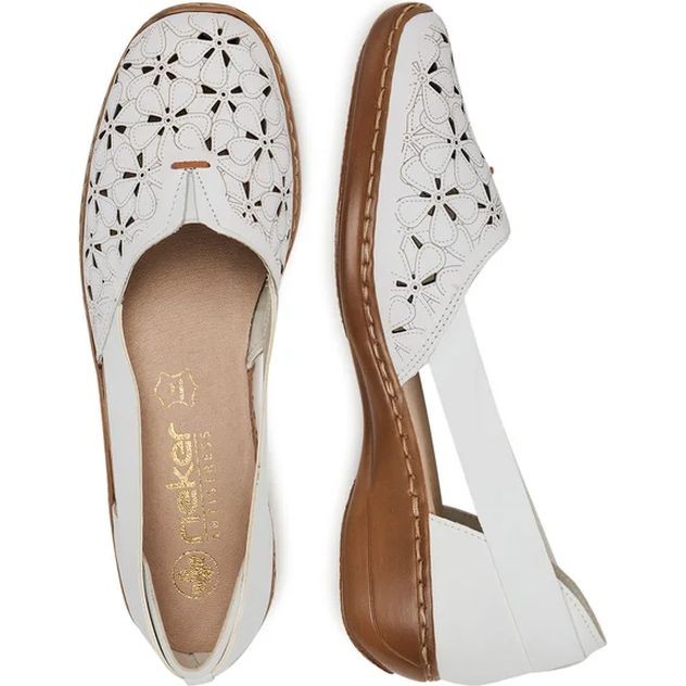 RIEKER Loaferiai moterims, Balta, Loafers 4