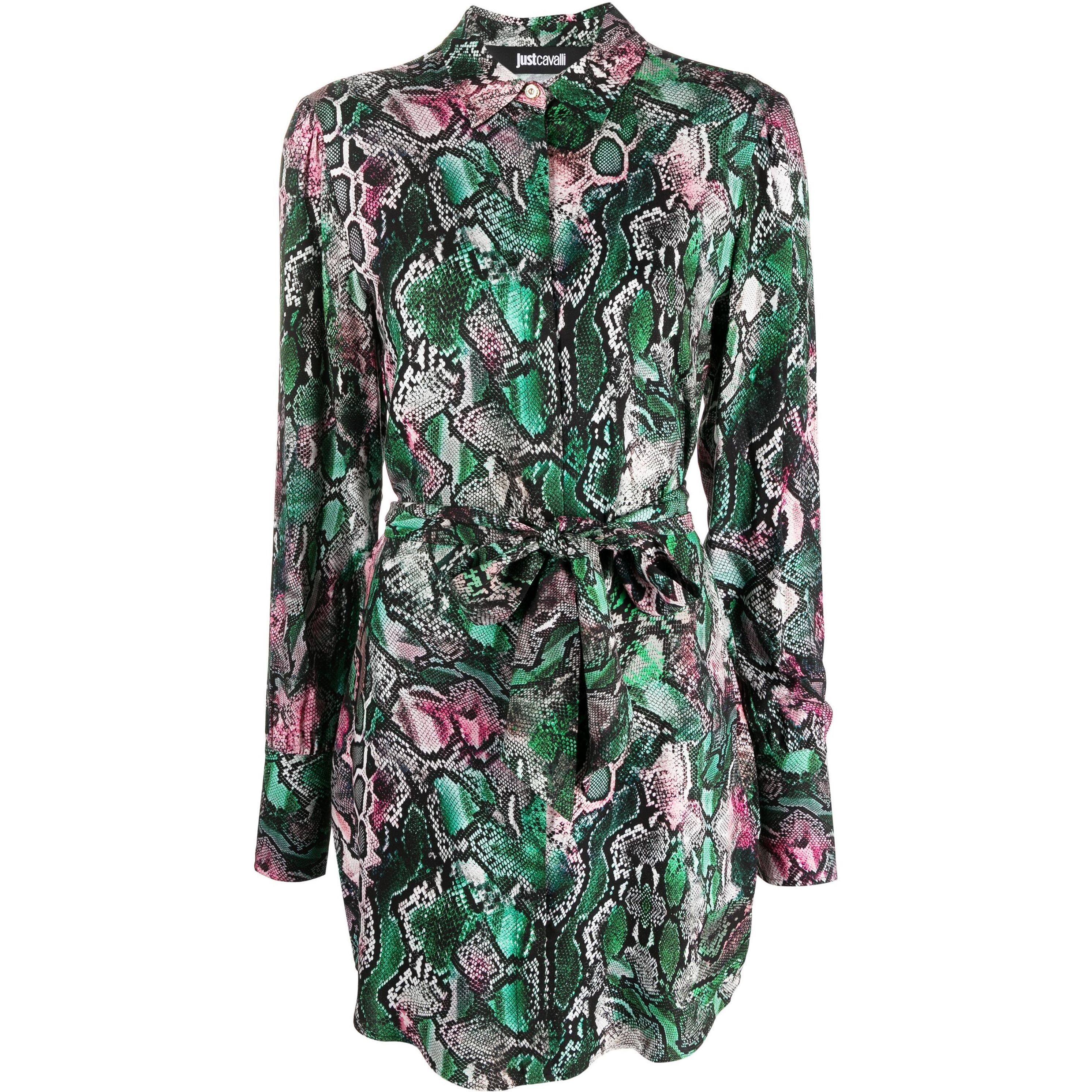 JUST CAVALLI Mini suknelė moterims, Juoda, Long sleeve dress 1