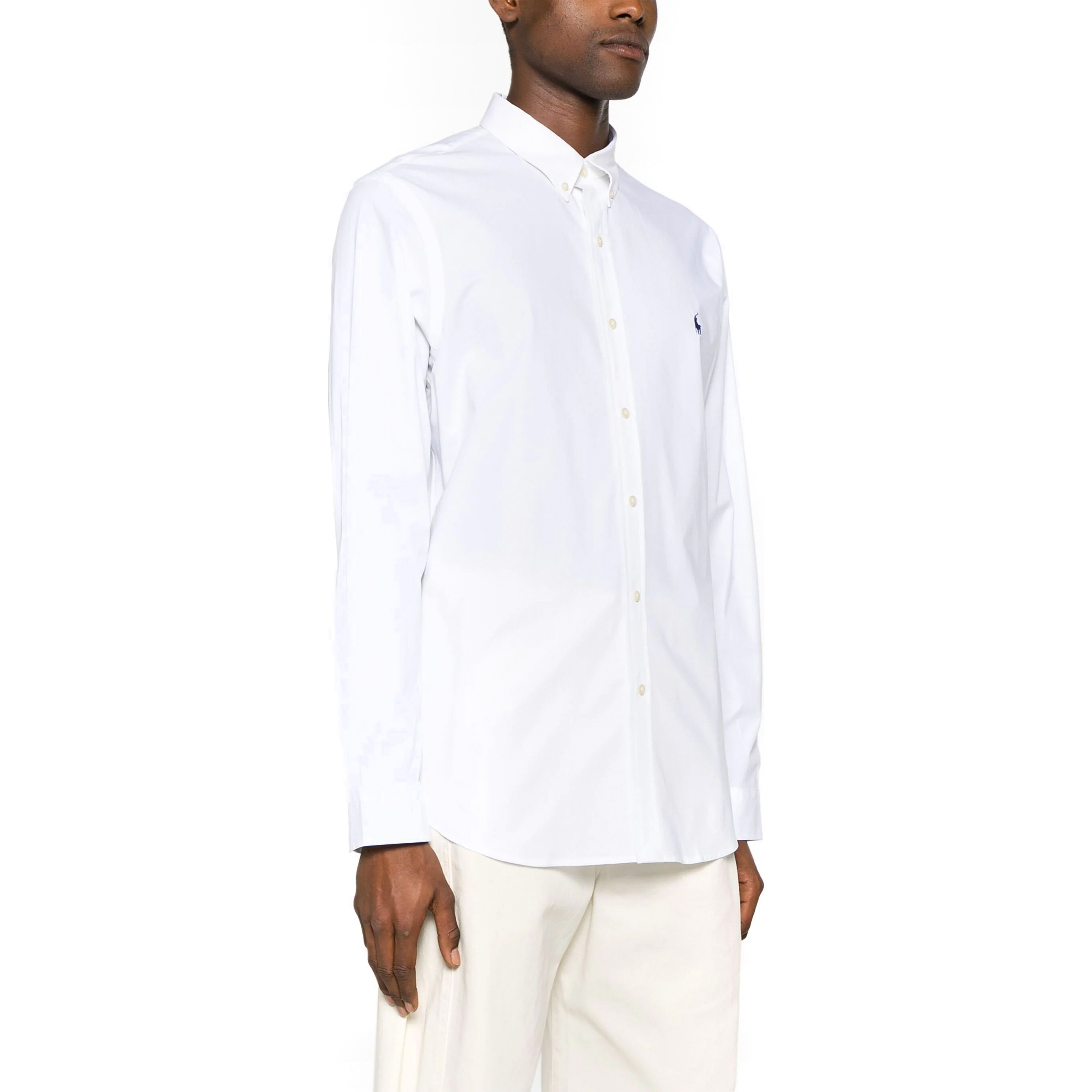 POLO RALPH LAUREN Marškiniai ilgomis rankovėmis vyrams, Balta, Long sleeve sport shirt 2