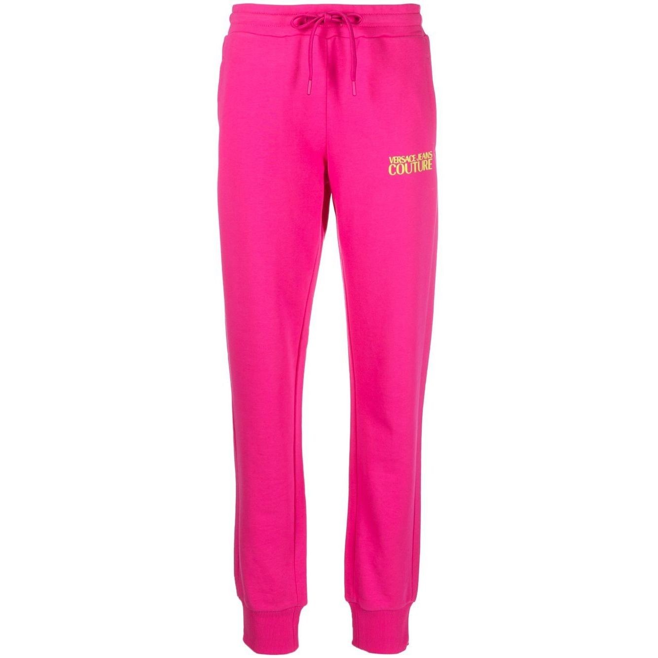 VERSACE JEANS CUTURE Sportinės kelnės moterims, Oranžinė, Logo trouser