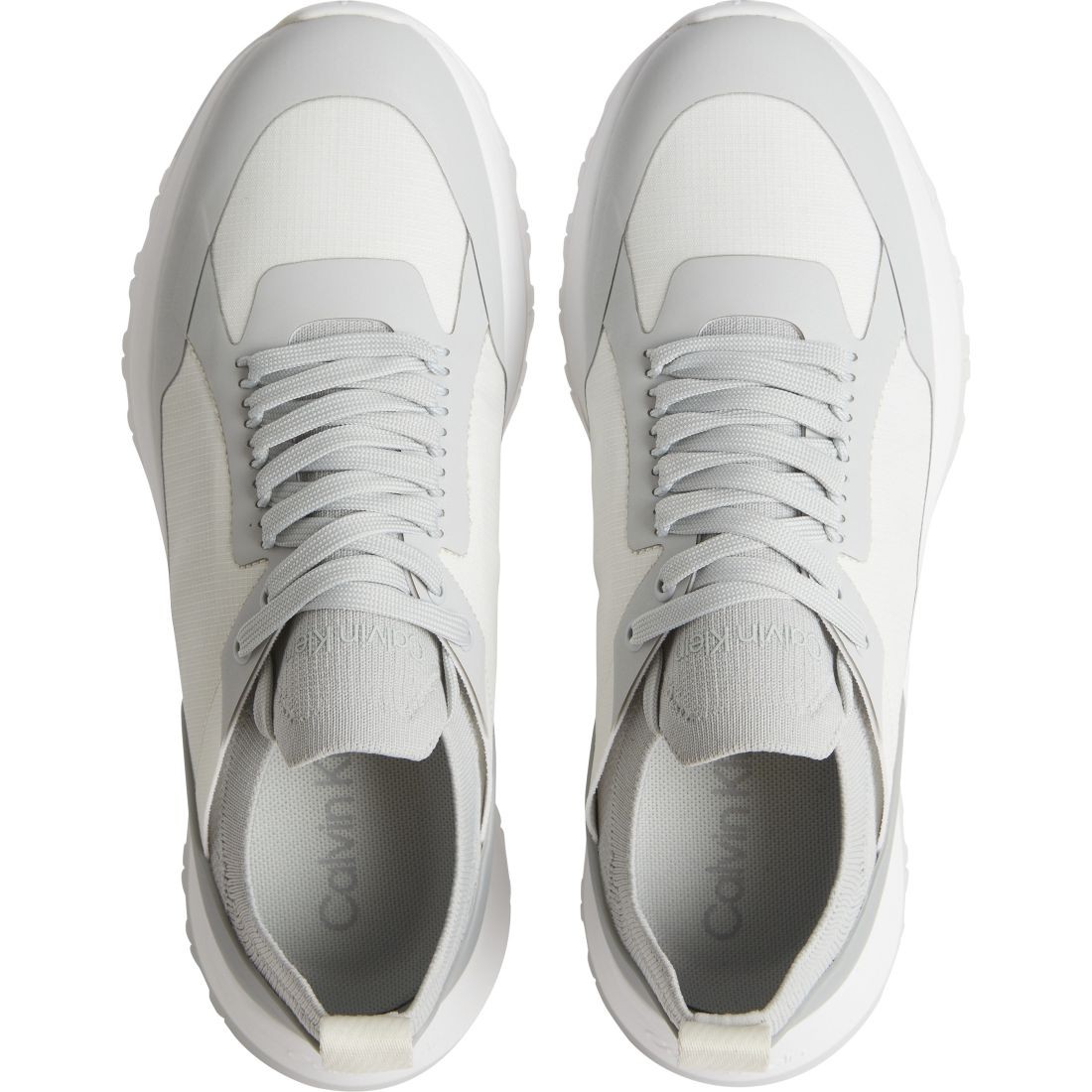 CALVIN KLEIN Sportiniai bateliai moterims, Pilka, Knit runner dynamic shoe 4