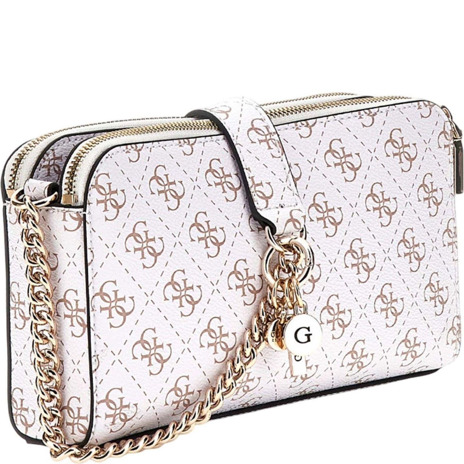 GUESS Rankinė per petį moterims, Balta, Eco erica crossbody 2