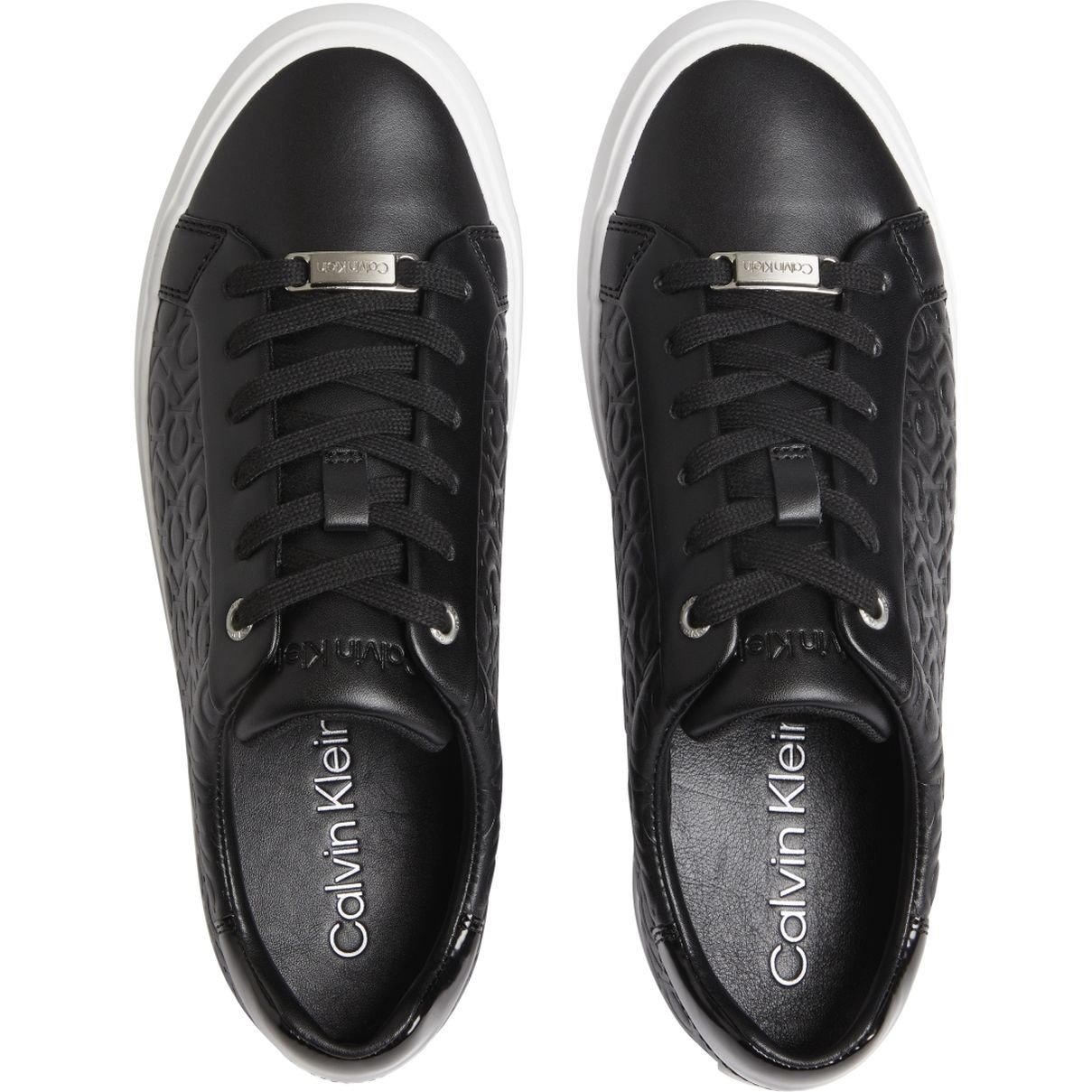 CALVIN KLEIN Sportiniai bateliai moterims, Juoda, VULC LACE UP MIX 3