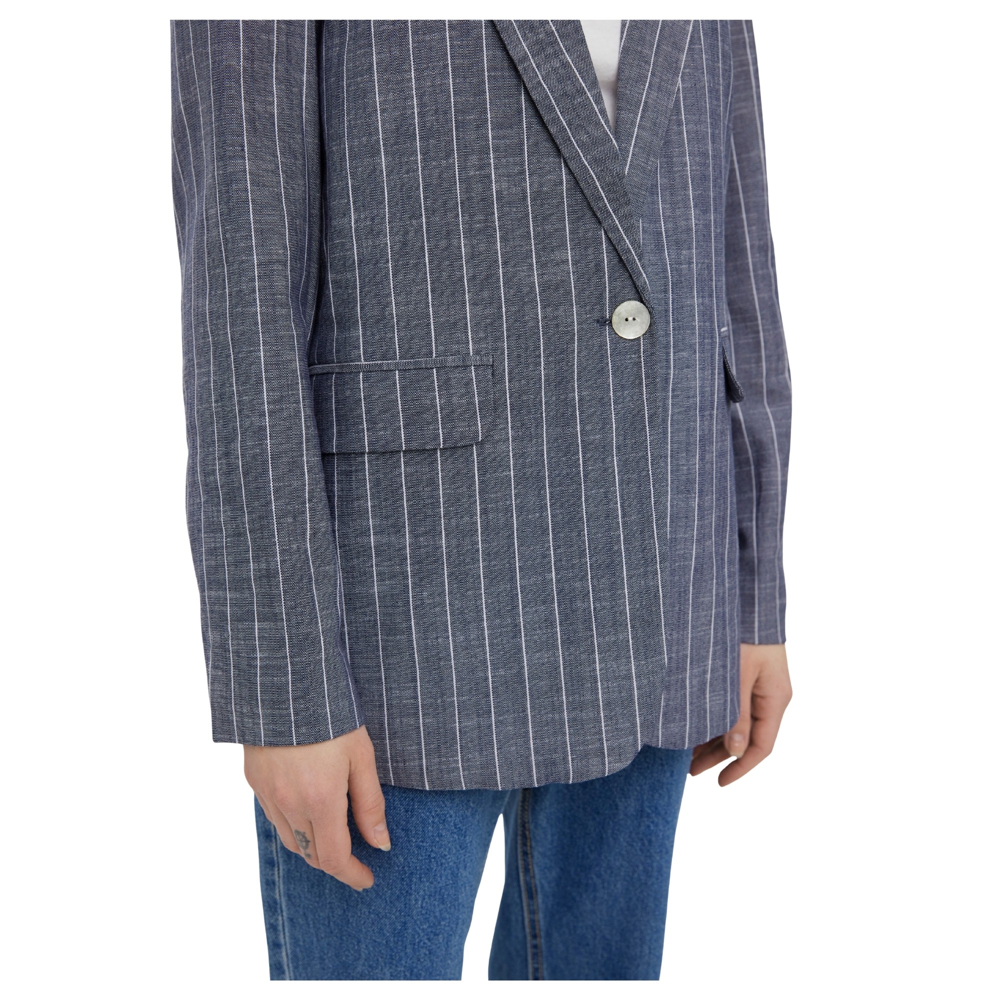 VERO MODA Švarkas moterims, Mėlyna, VMSERENA LS BLAZER TL 3