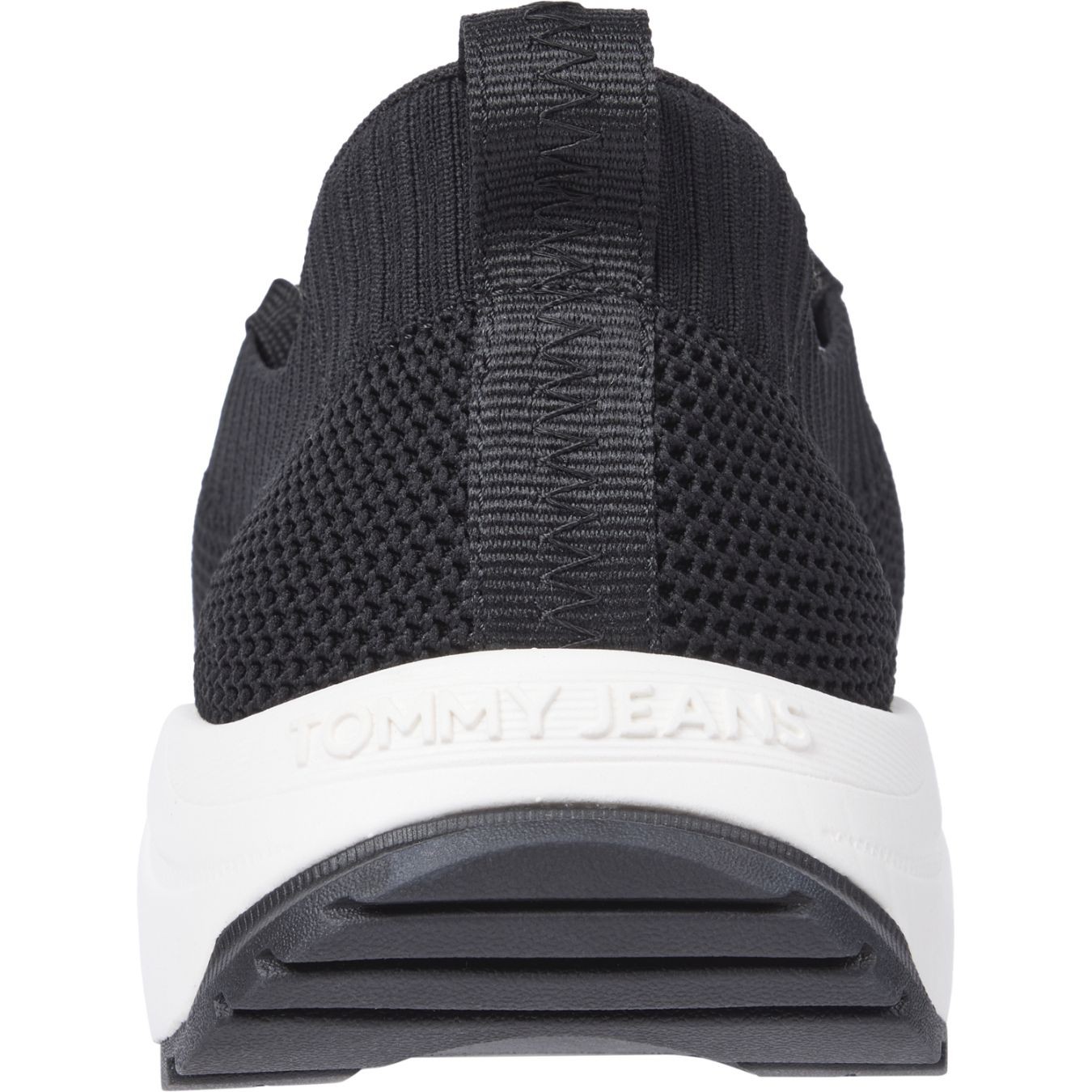 TOMMY JEANS Laisvalaikio bateliai vyrams, Juoda, Runner kntitted sneaker 4