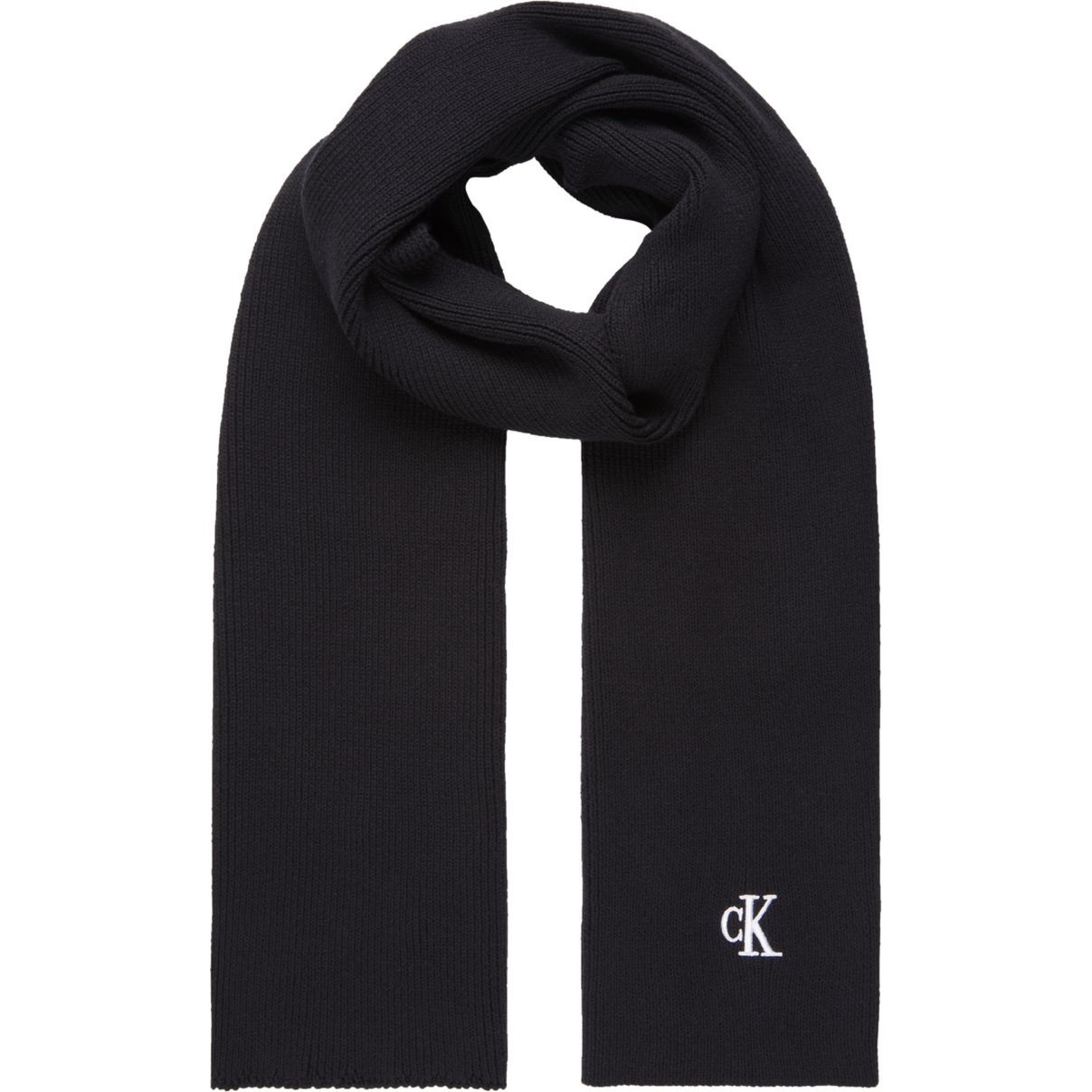 CALVIN KLEIN JEANS Šalikas moterims, Juoda, Archive logo scarf 2